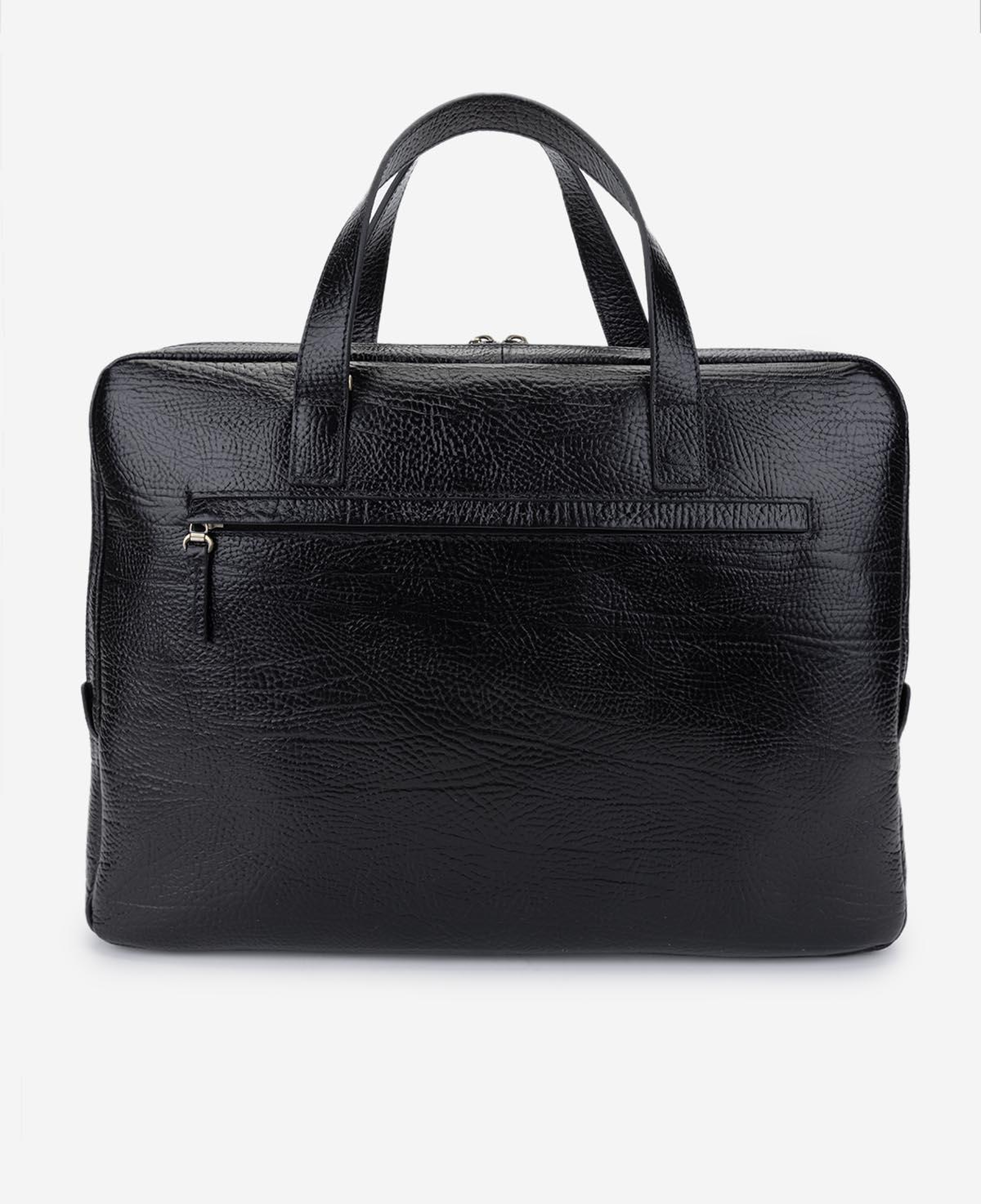 Valmenti Erkek Hakiki Deri Siyah Floter Evrak Çantası