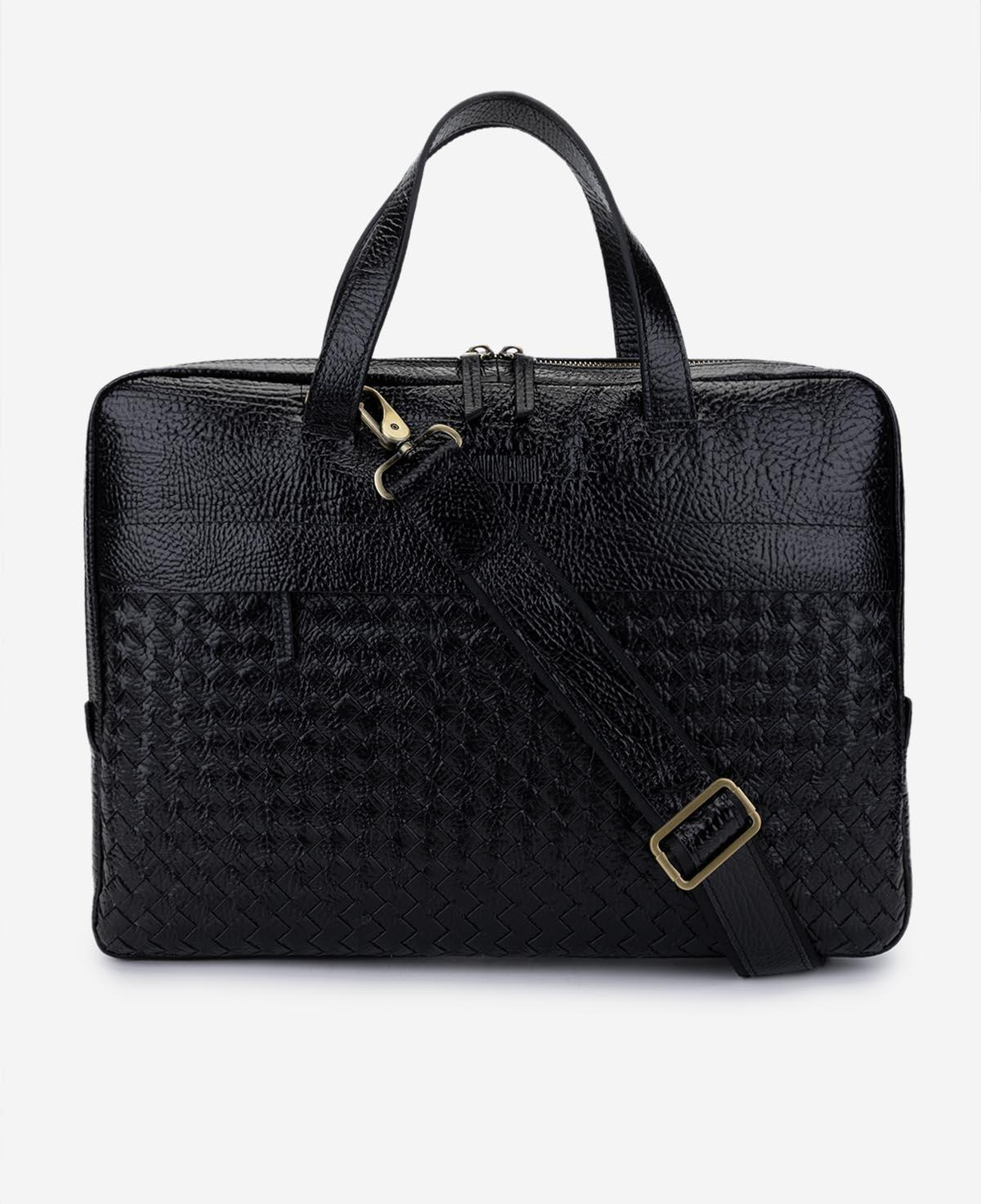 Valmenti Erkek Hakiki Deri Siyah Floter Evrak Çantası