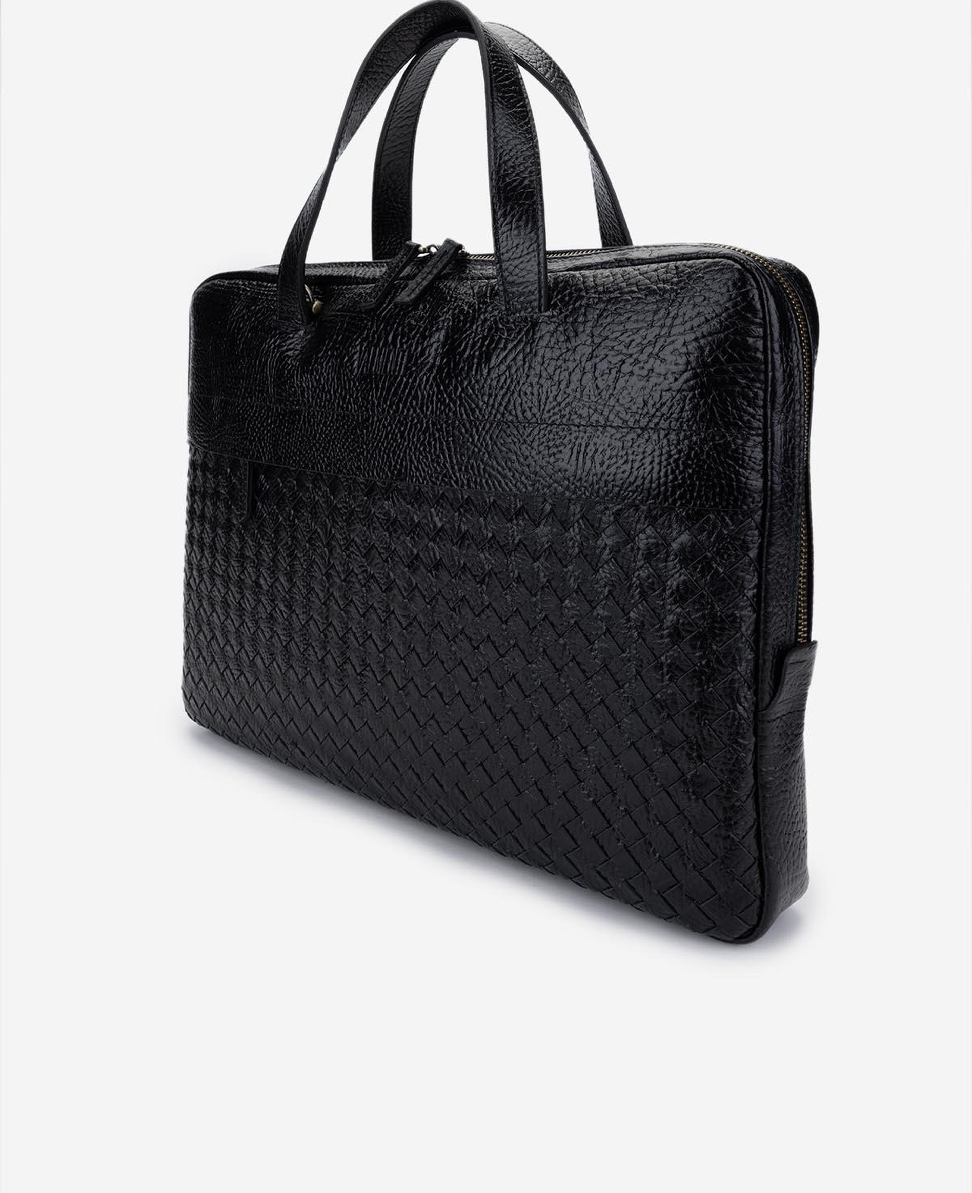 Valmenti Erkek Hakiki Deri Siyah Floter Evrak Çantası