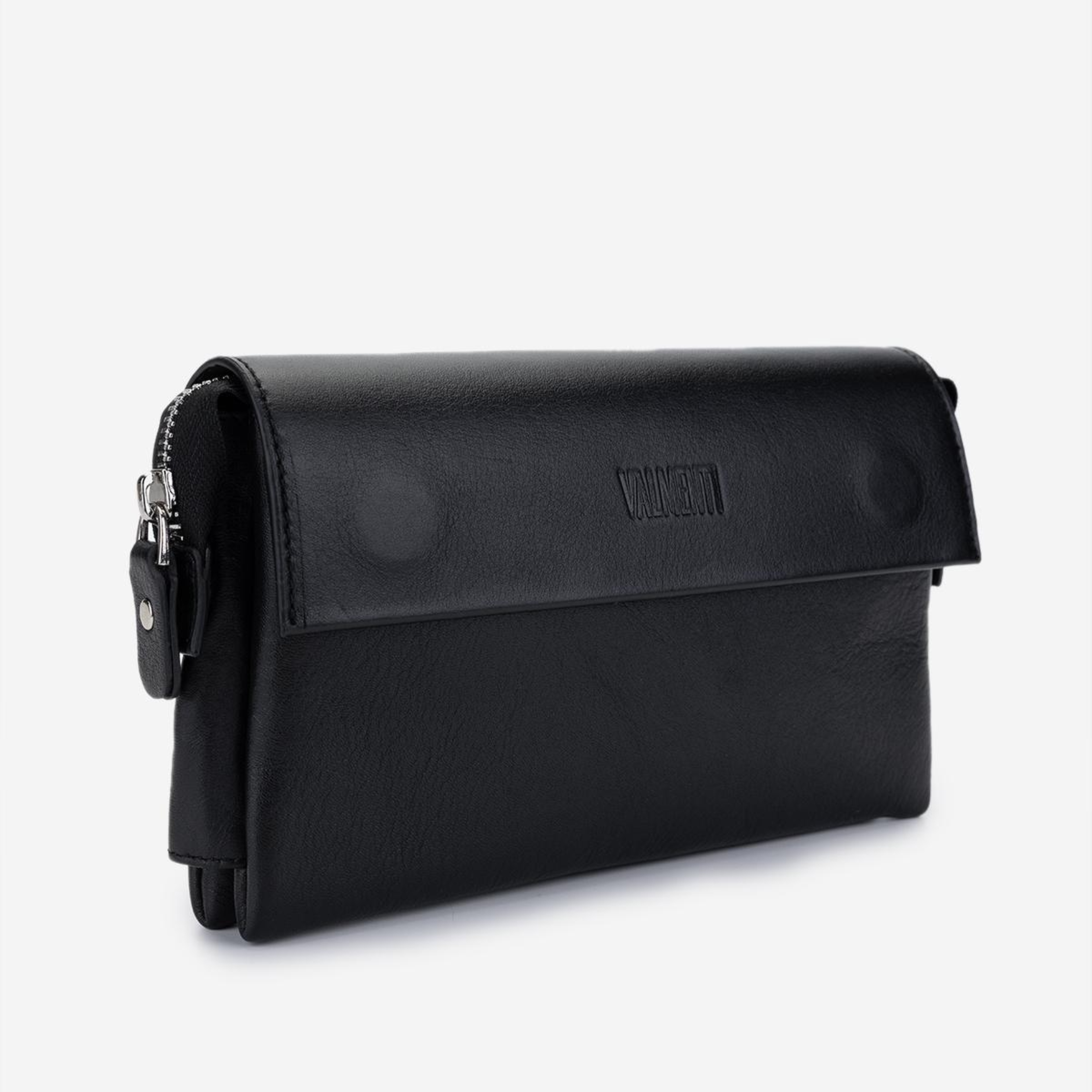 Valmenti Erkek Hakiki Deri Siyah El Çantası