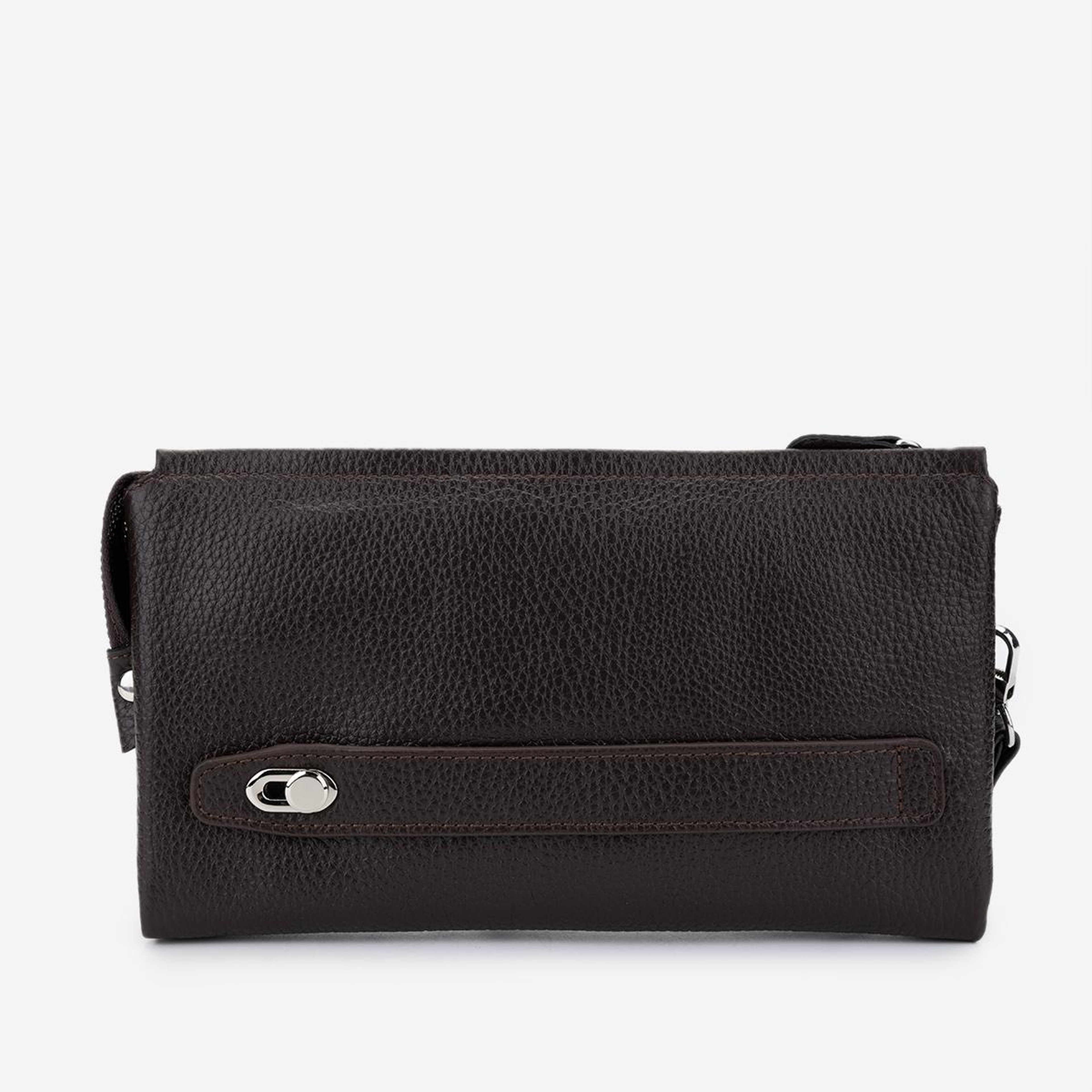 Valmenti Erkek Hakiki Deri Kahverengi El Çantası