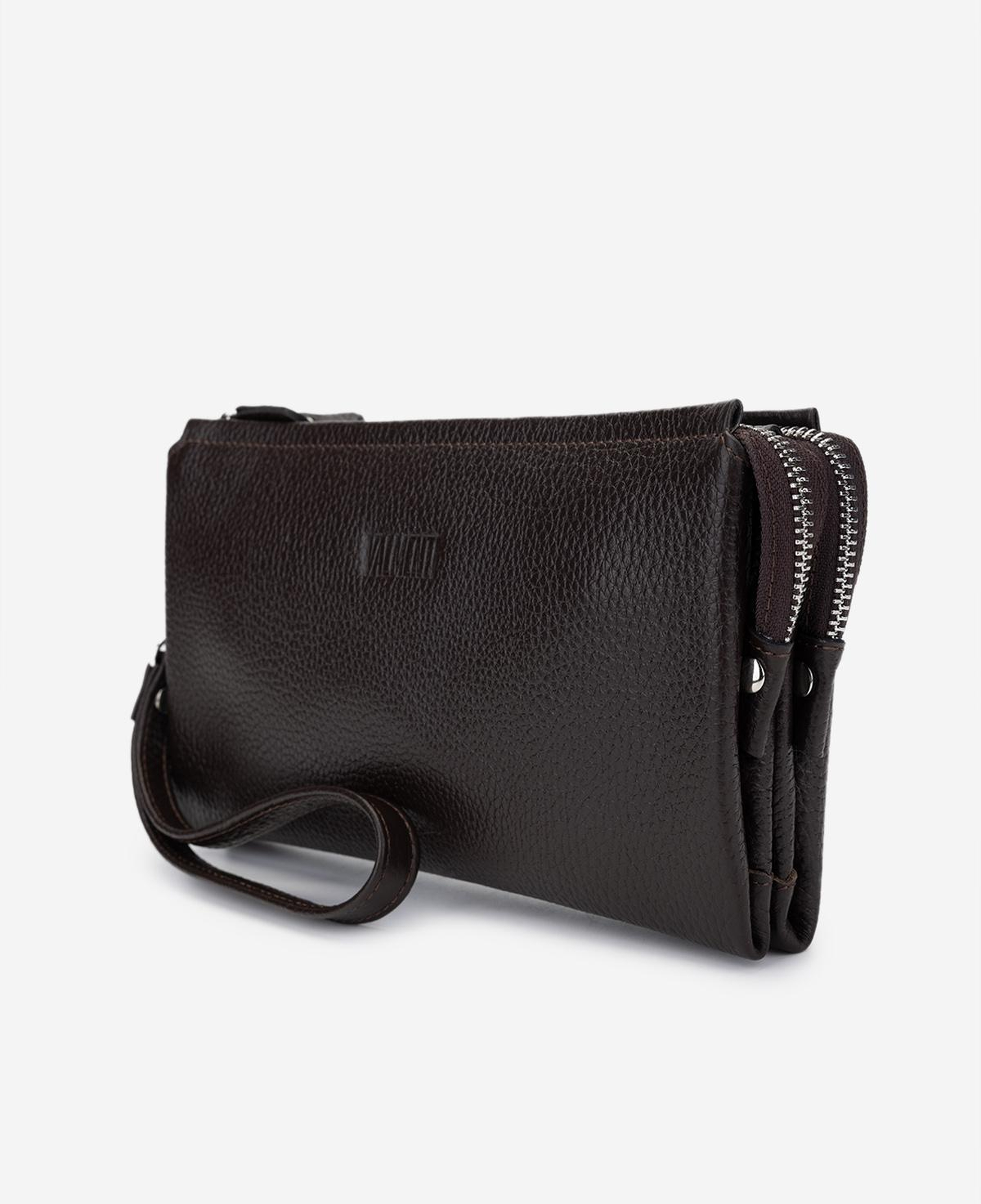 Valmenti Erkek Hakiki Deri Kahverengi El Çantası