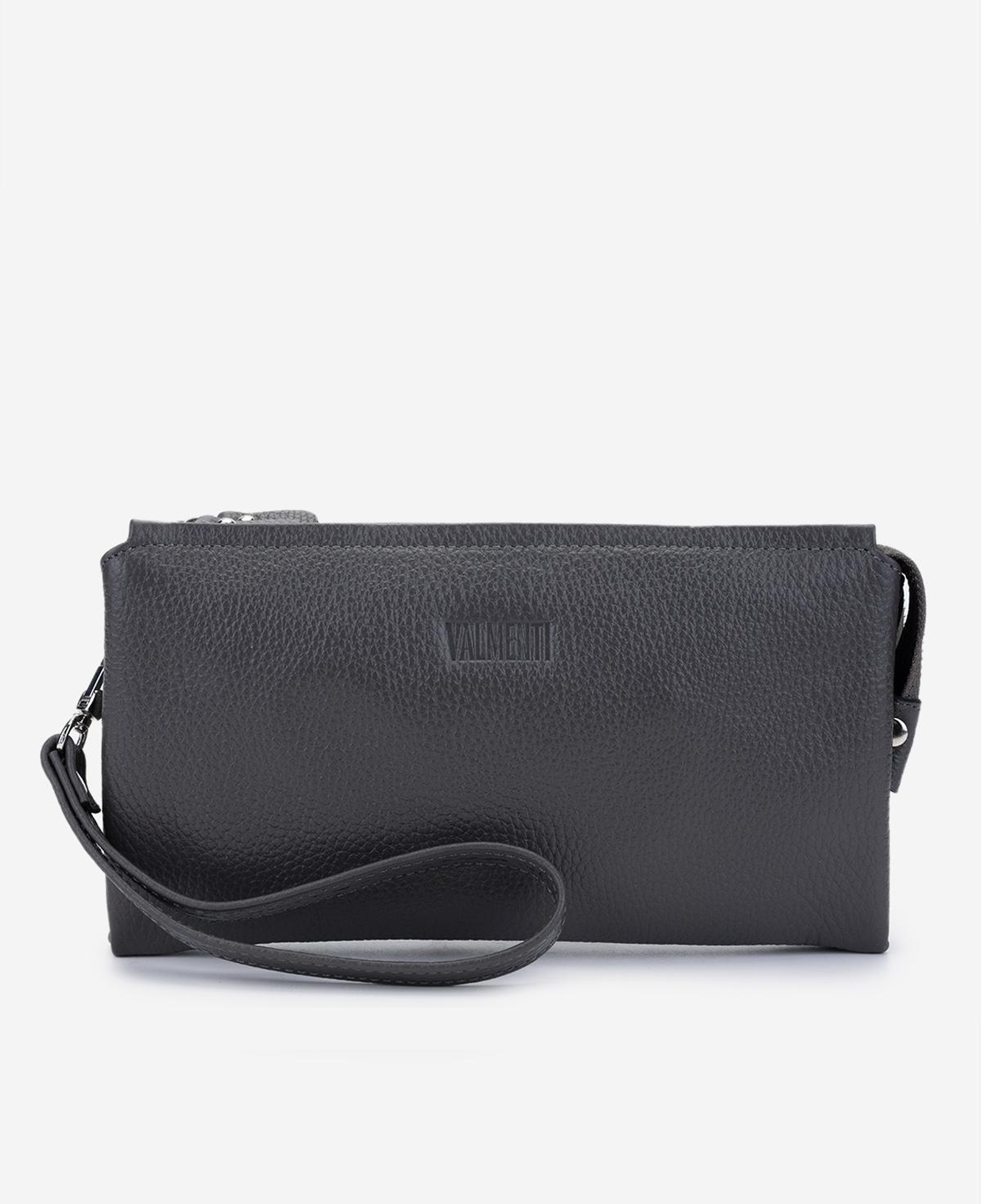 Valmenti Erkek Hakiki Deri Gri El Çantası