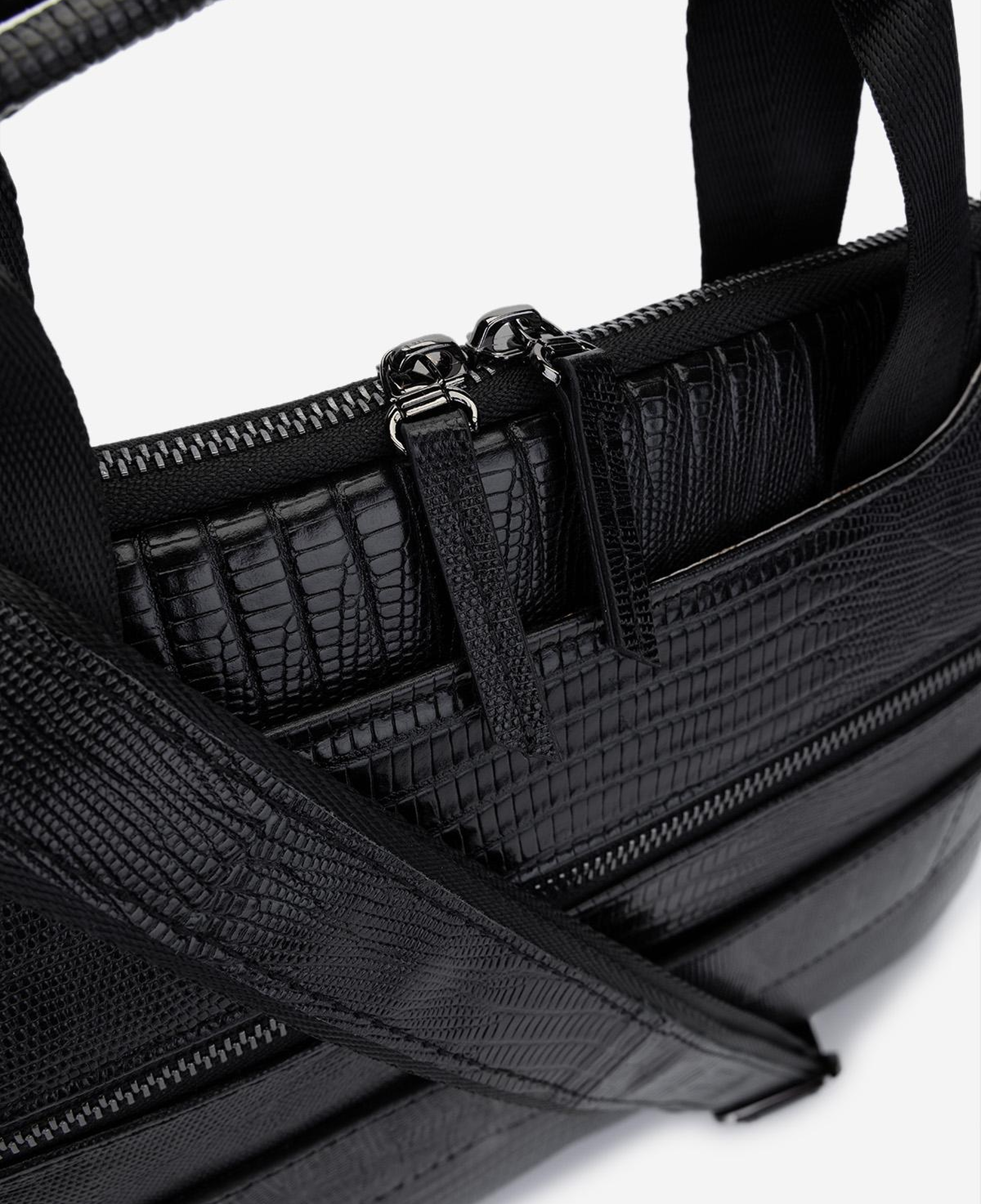 Valmenti Erkek Hakiki Deri Siyah Lazer Evrak Çantası