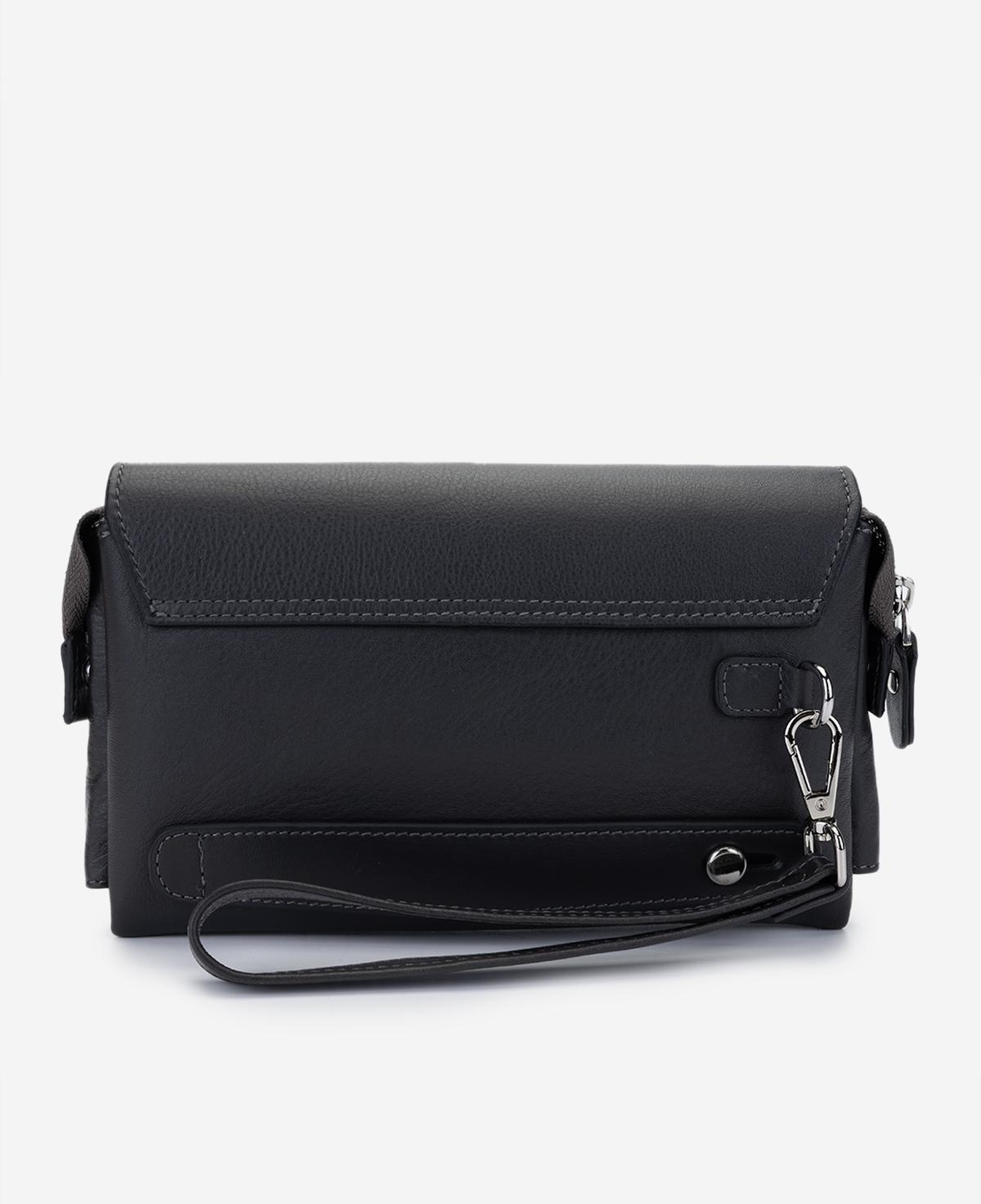 Valmenti Erkek Hakiki Deri Antrasit El Çantası