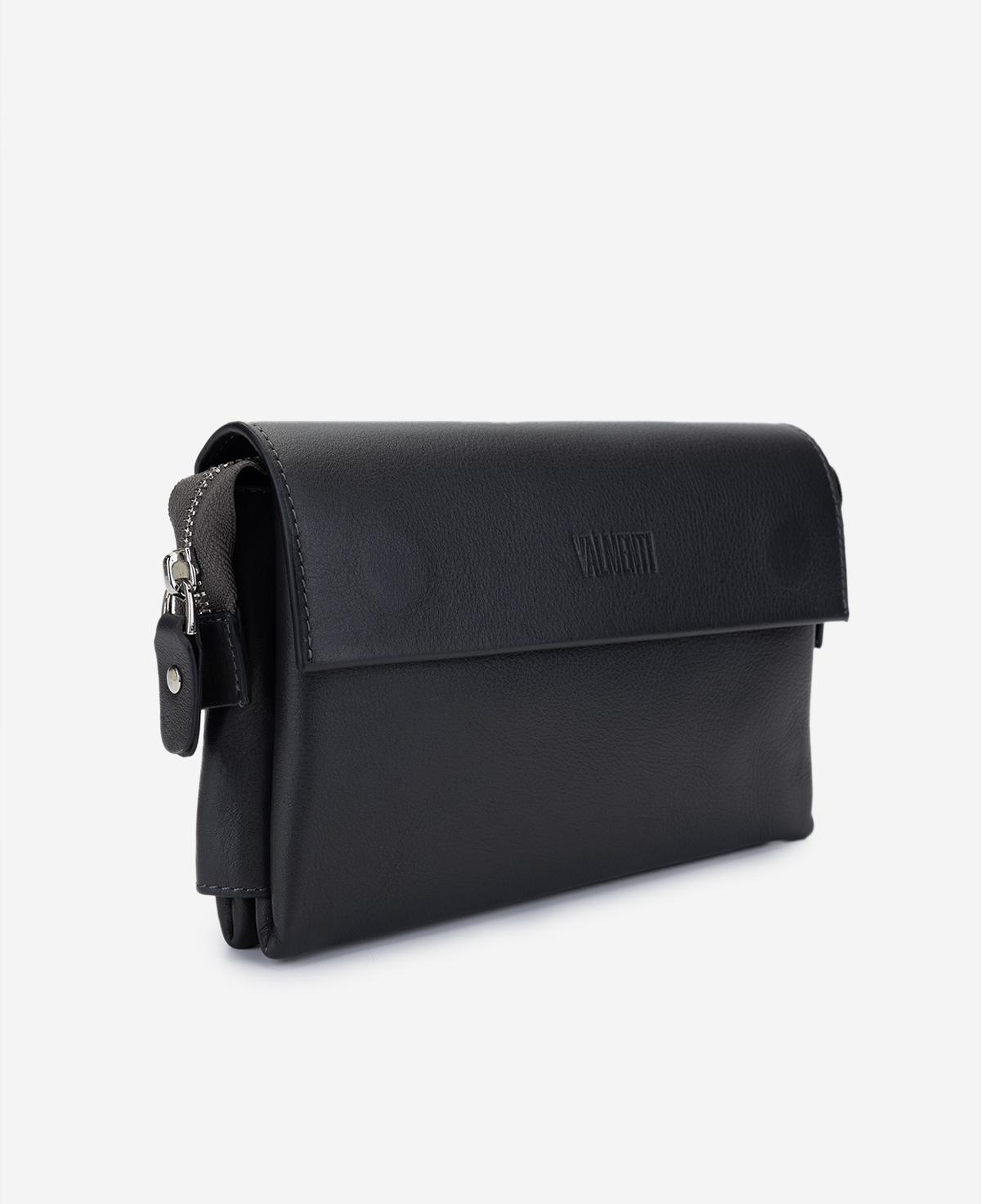 Valmenti Erkek Hakiki Deri Antrasit El Çantası