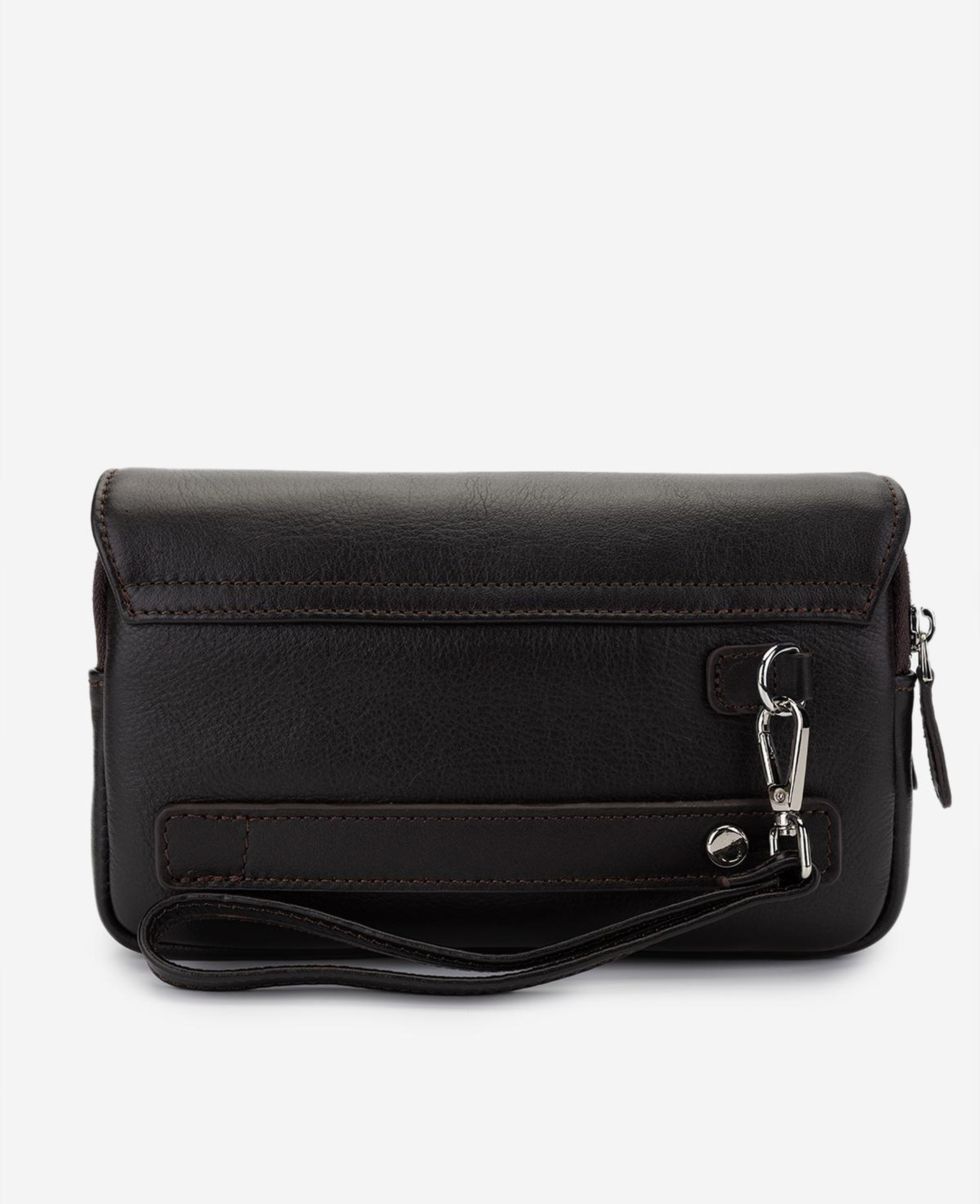 Valmenti Erkek Hakiki Deri Kahverengi El Çantası