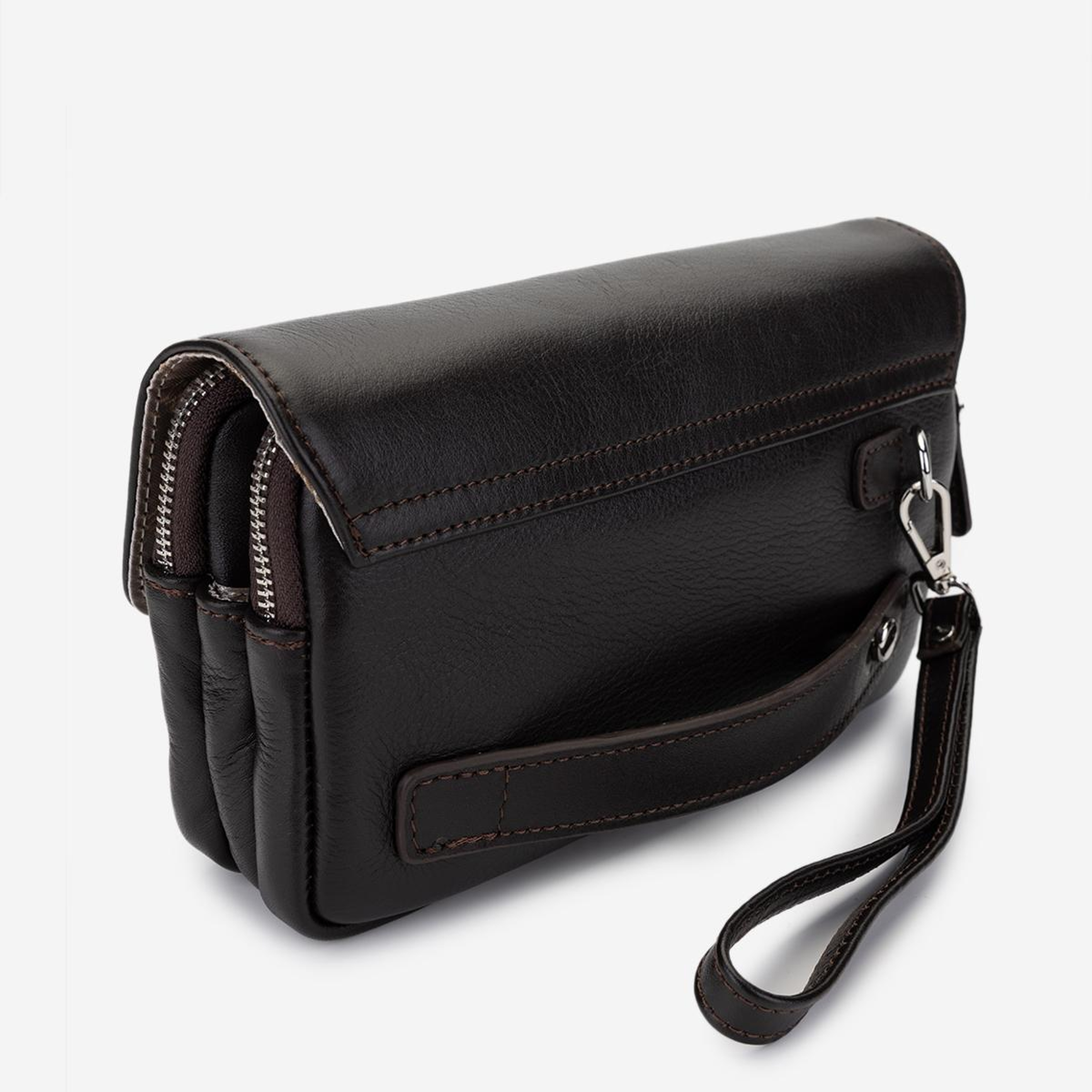 Valmenti Erkek Hakiki Deri Kahverengi El Çantası