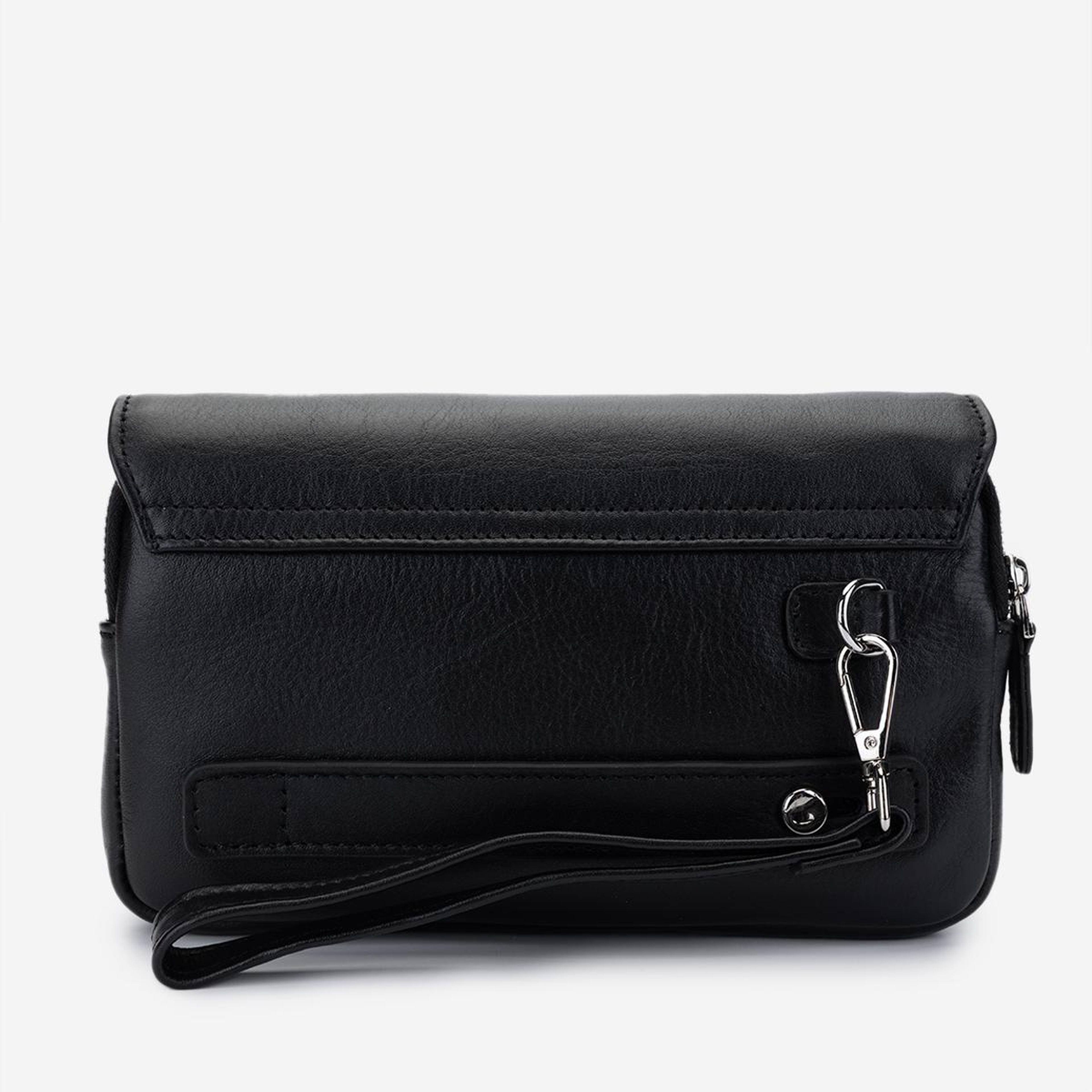 Valmenti Erkek Hakiki Deri Siyah El Çantası