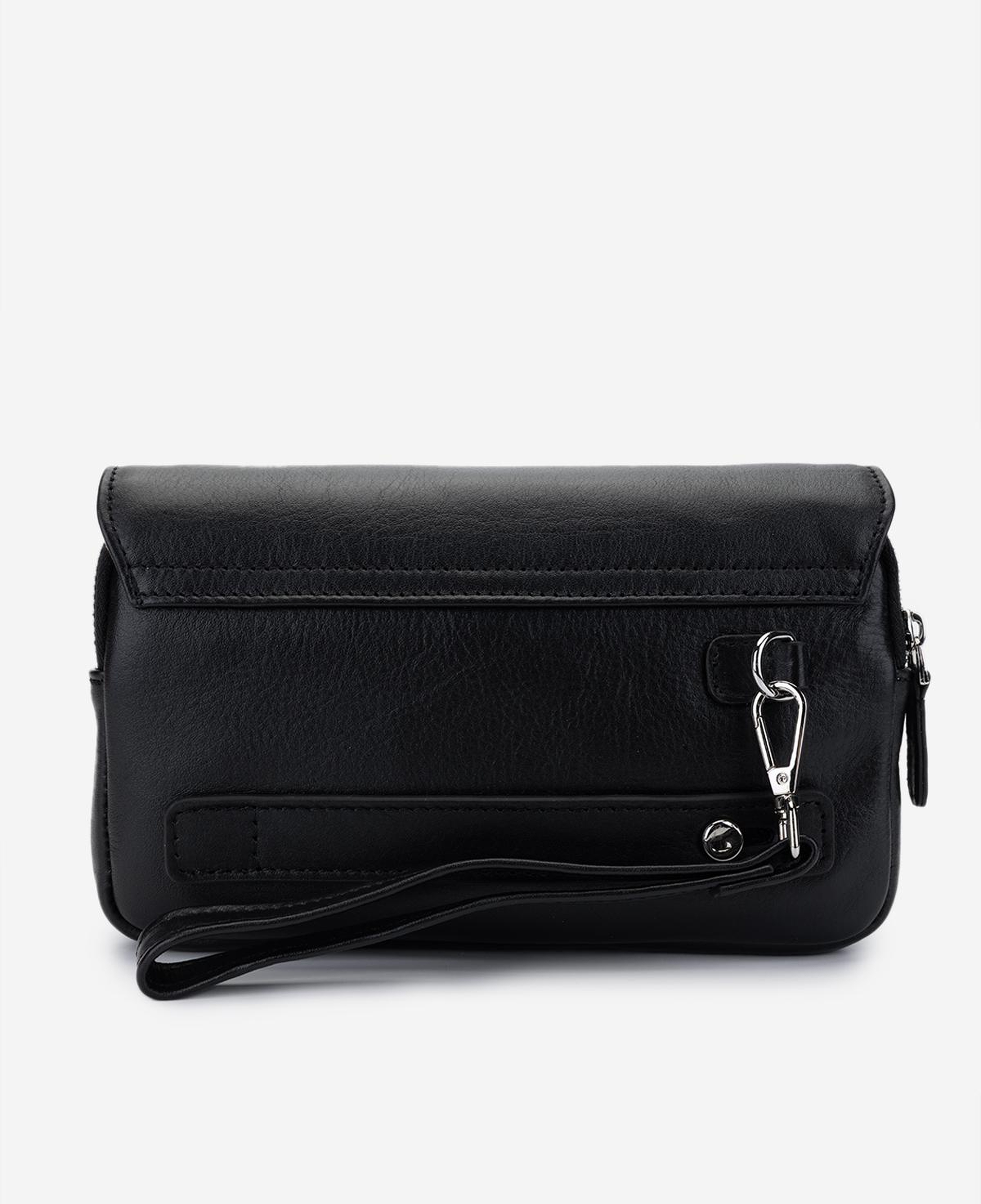 Valmenti Erkek Hakiki Deri Siyah El Çantası