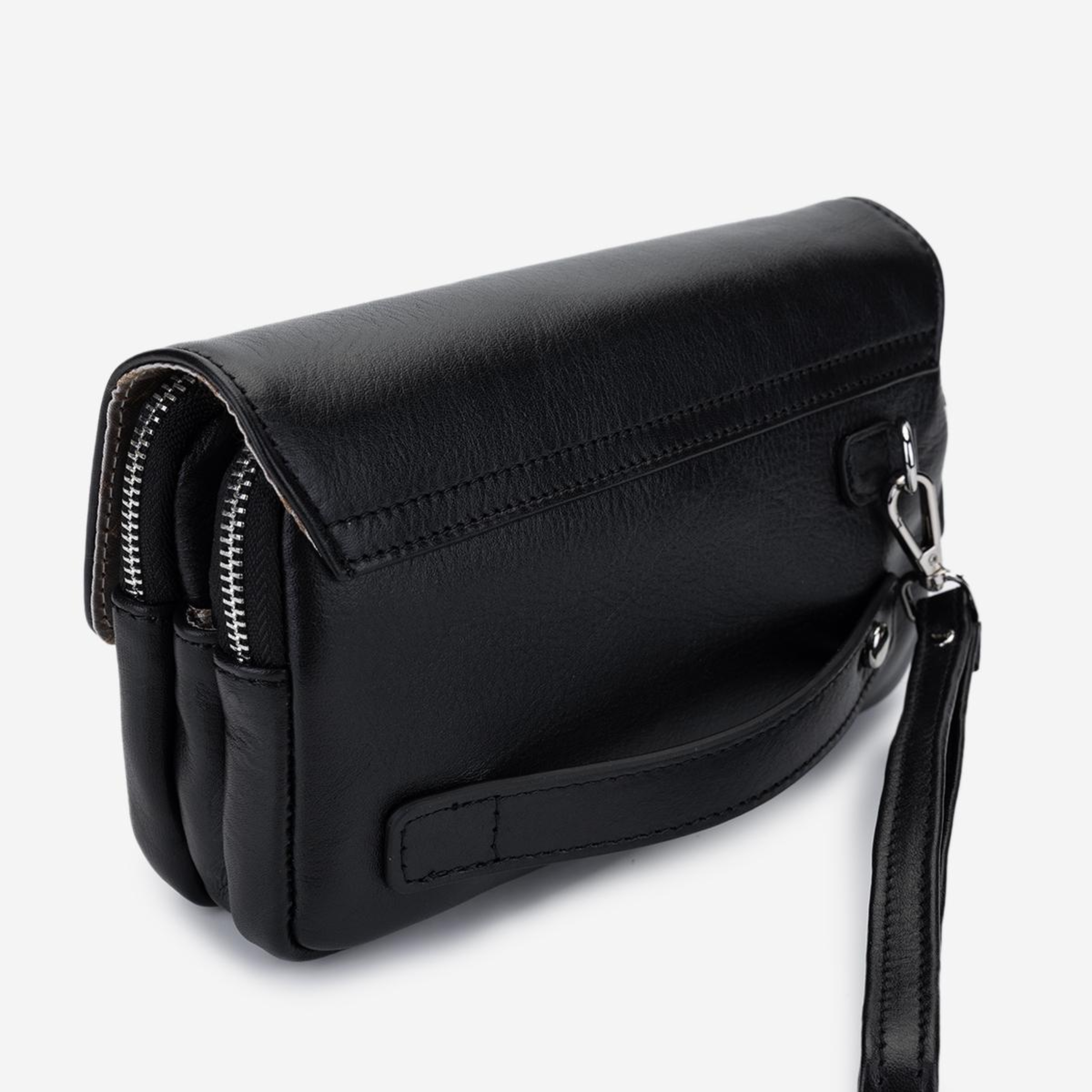 Valmenti Erkek Hakiki Deri Siyah El Çantası