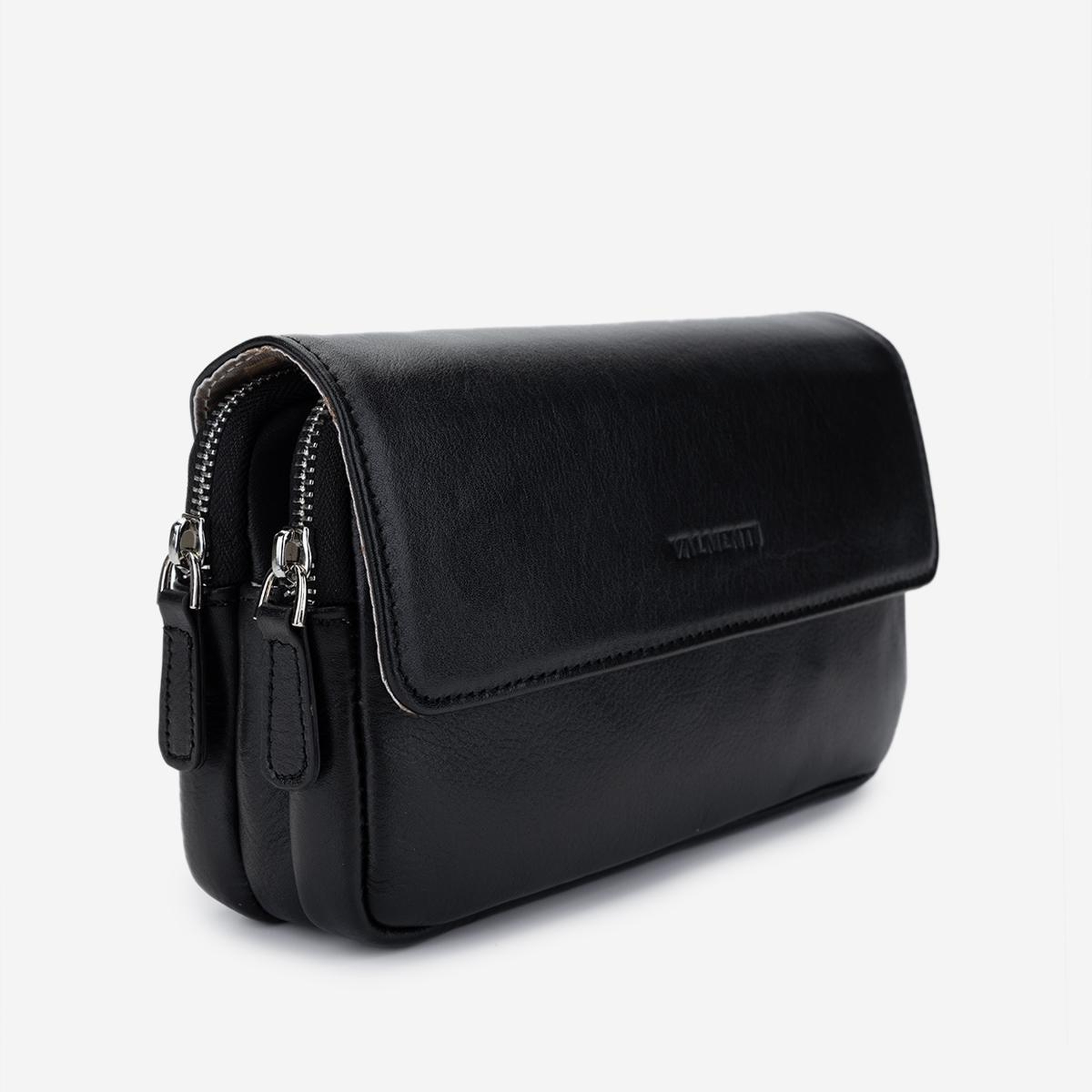 Valmenti Erkek Hakiki Deri Siyah El Çantası