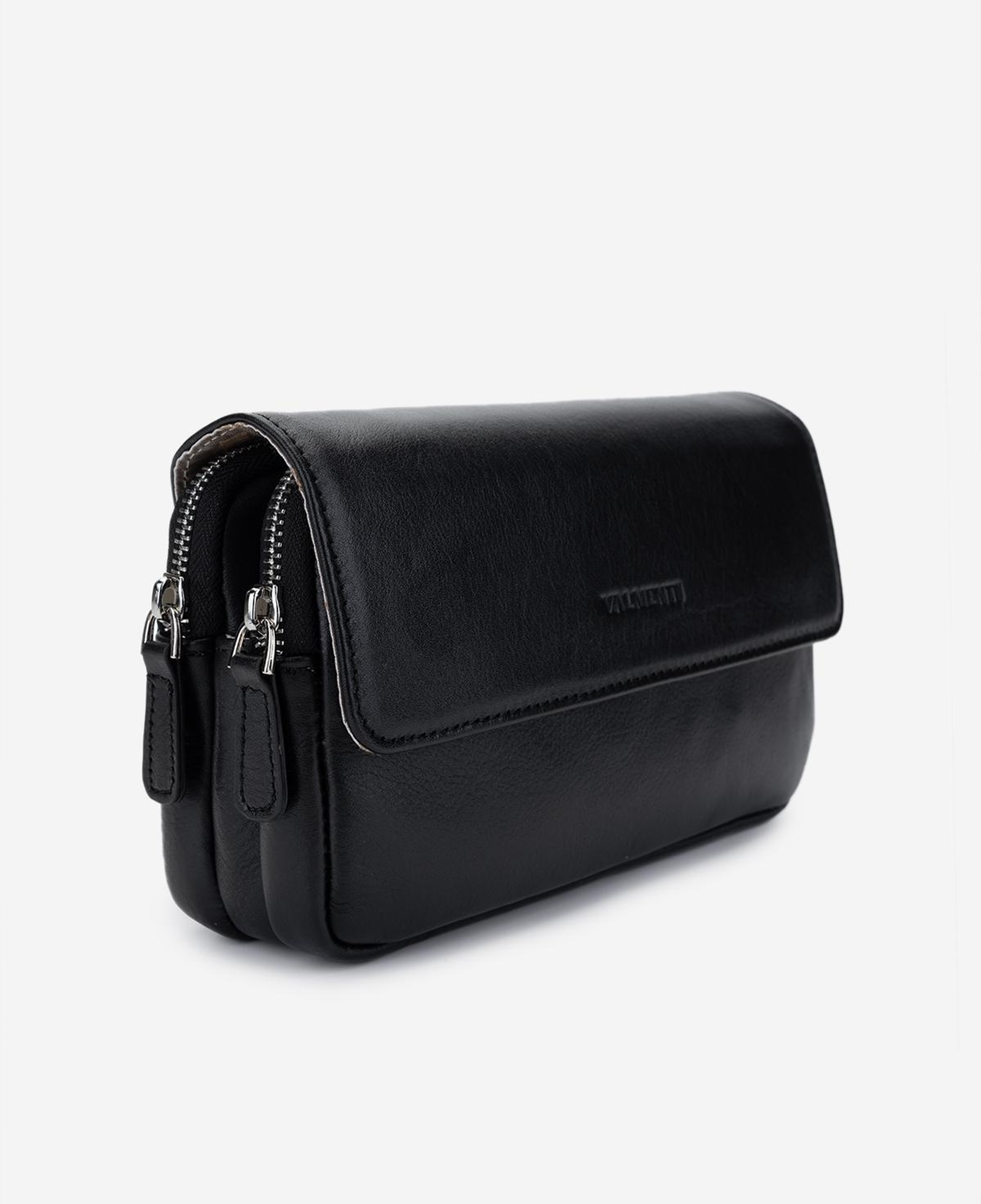 Valmenti Erkek Hakiki Deri Siyah El Çantası