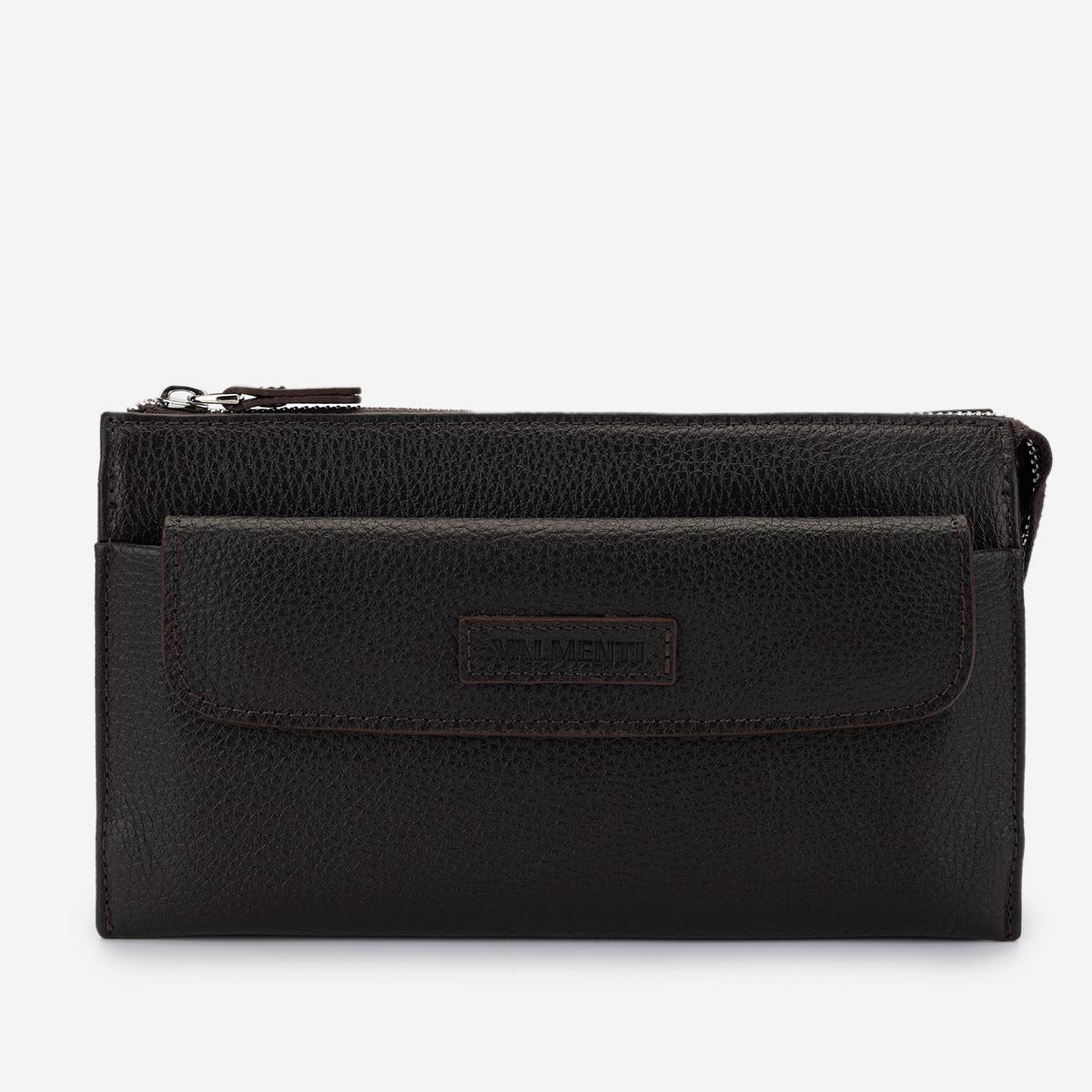 Valmenti Erkek Hakiki Deri Kahverengi El Çantası