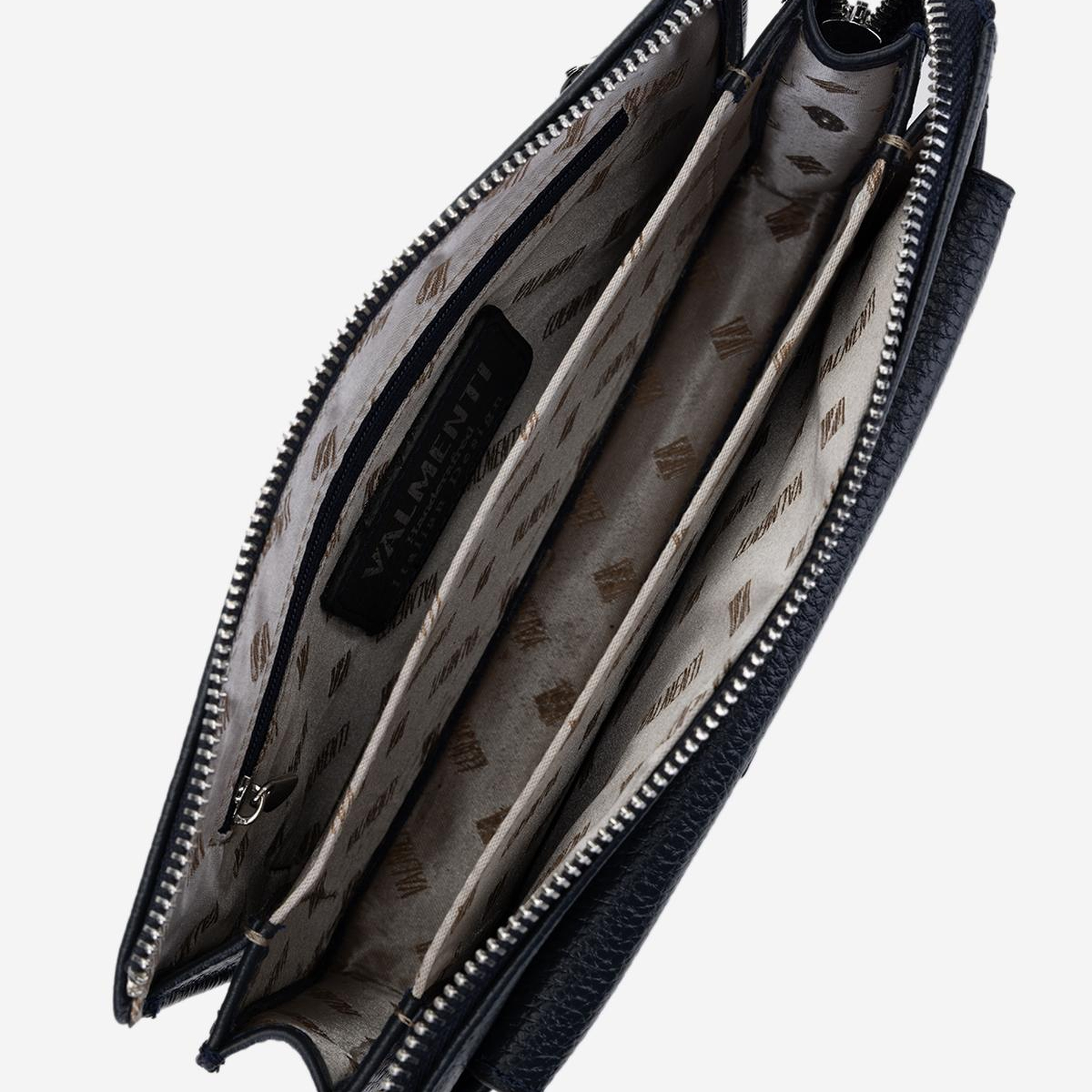 Valmenti Erkek Hakiki Deri Lacivert El Çantası