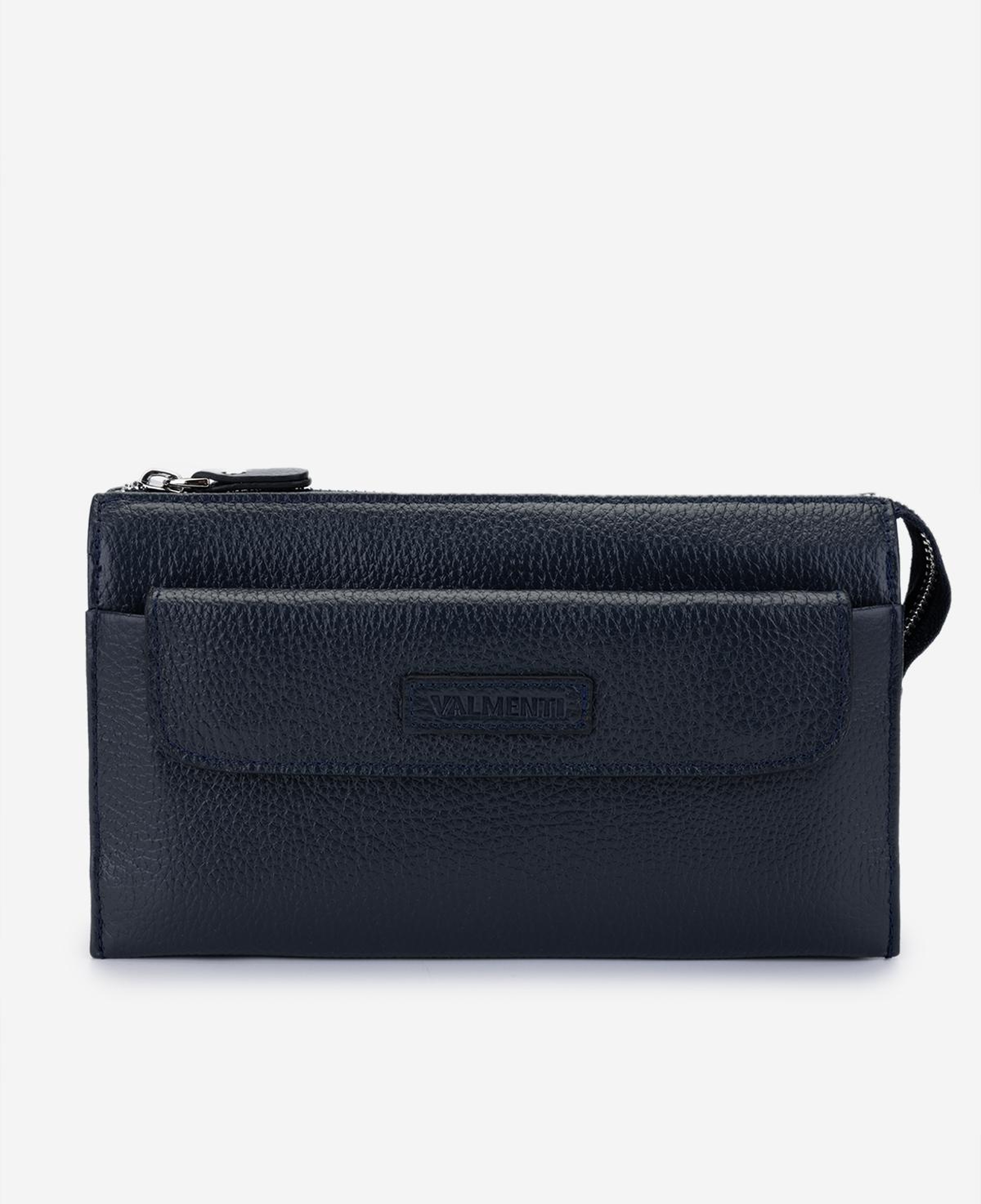 Valmenti Erkek Hakiki Deri Lacivert El Çantası