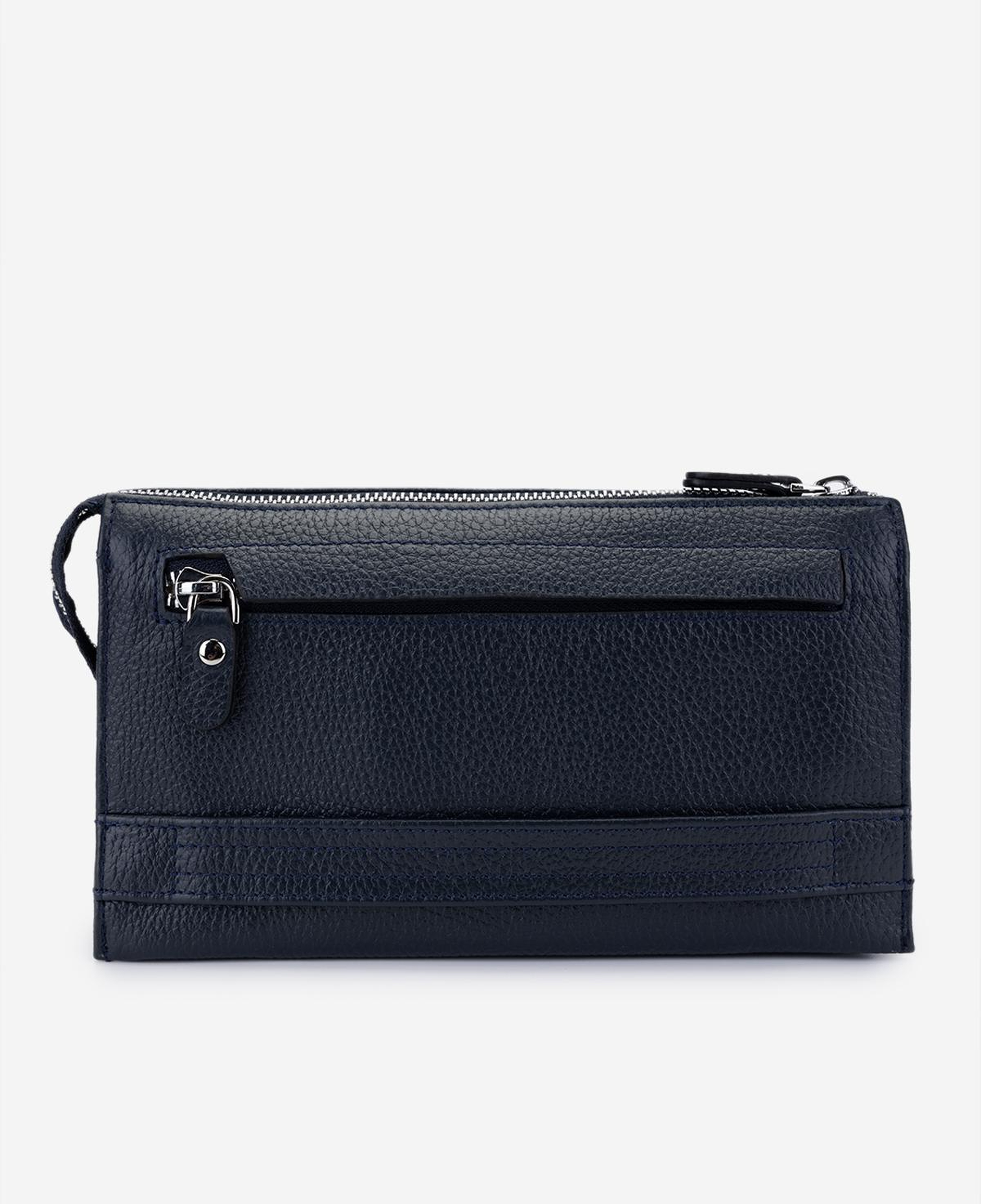 Valmenti Erkek Hakiki Deri Lacivert El Çantası