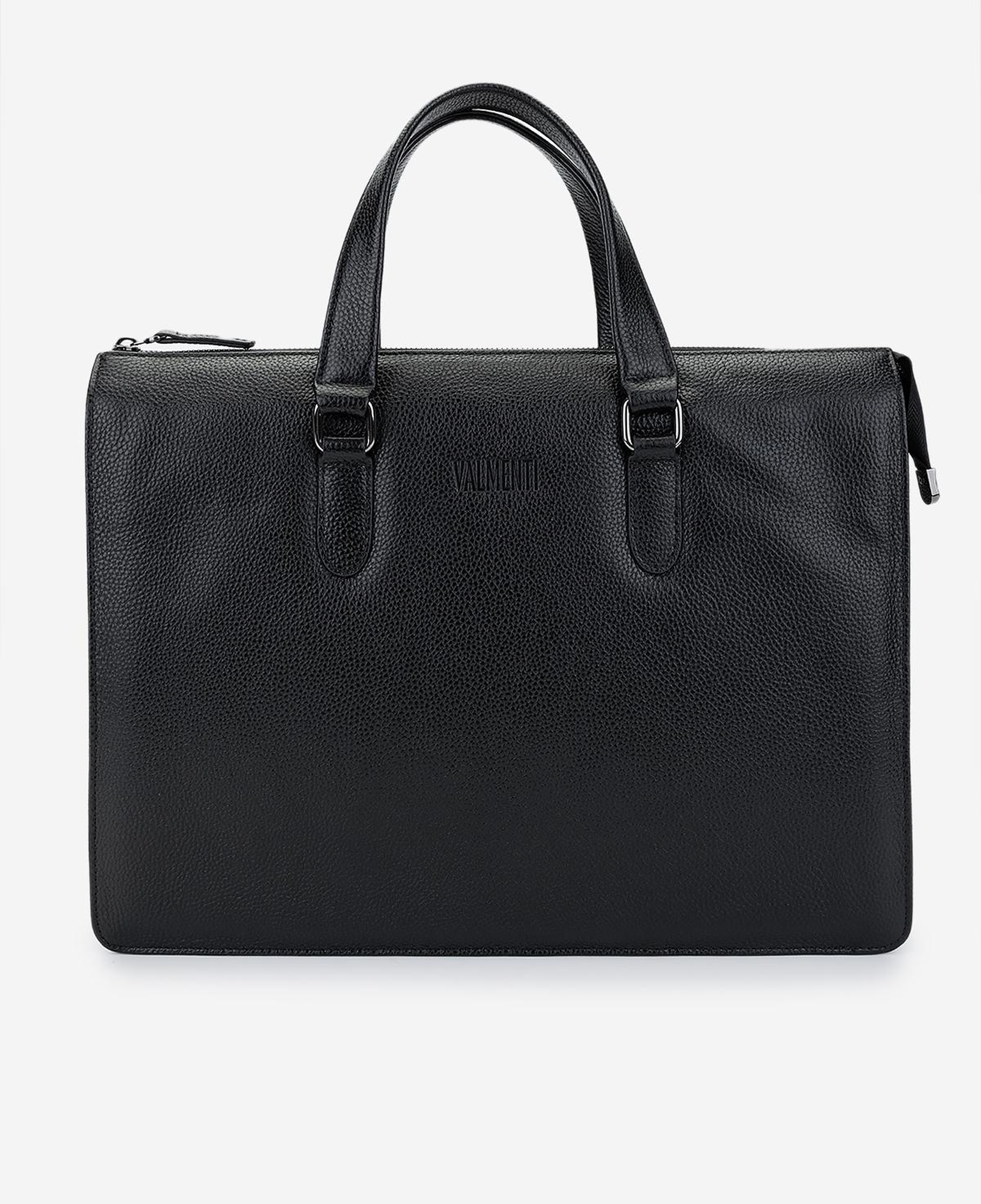 Valmenti Erkek Hakiki Deri Siyah Floter Evrak Çantası