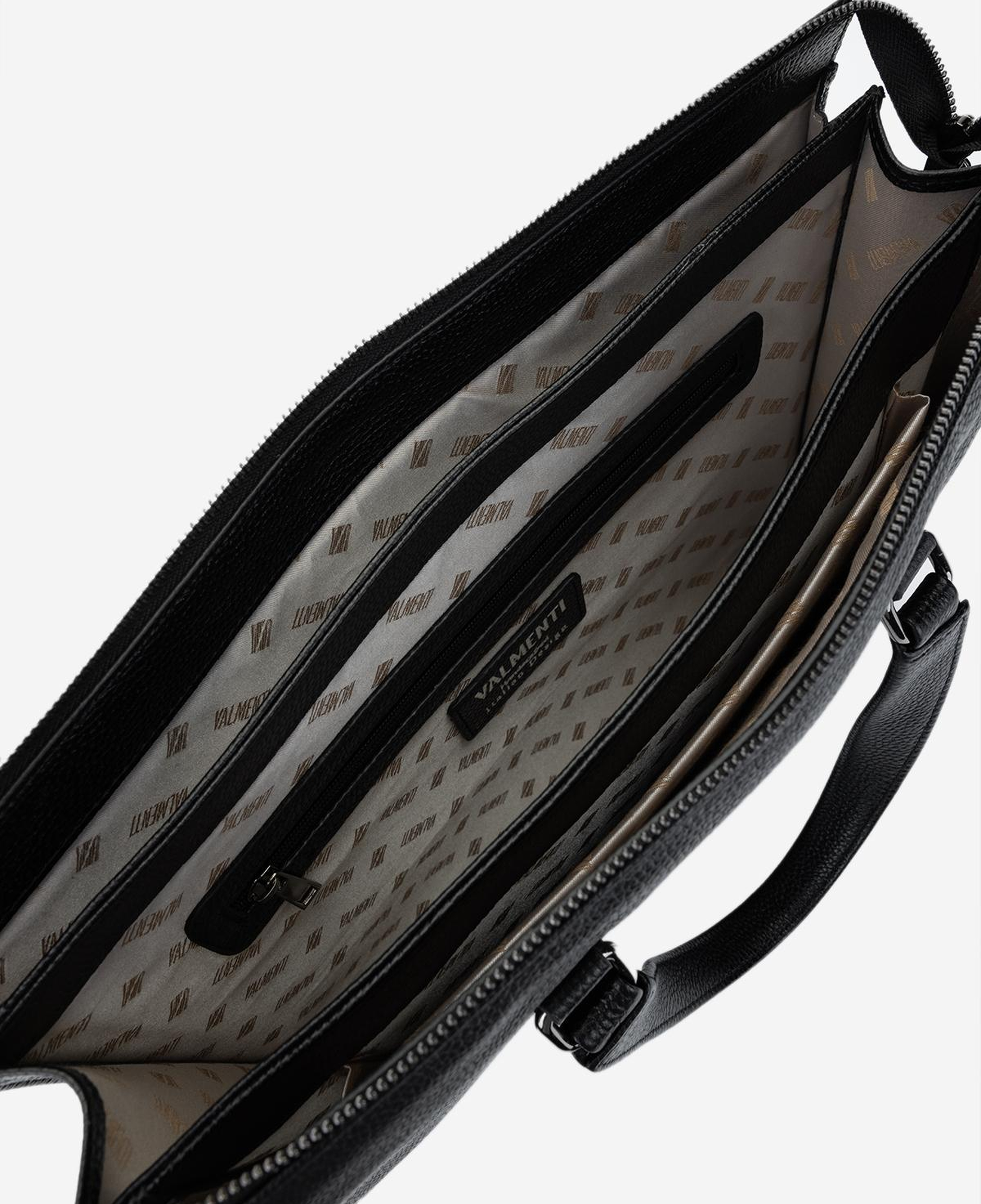 Valmenti Erkek Hakiki Deri Siyah Floter Evrak Çantası