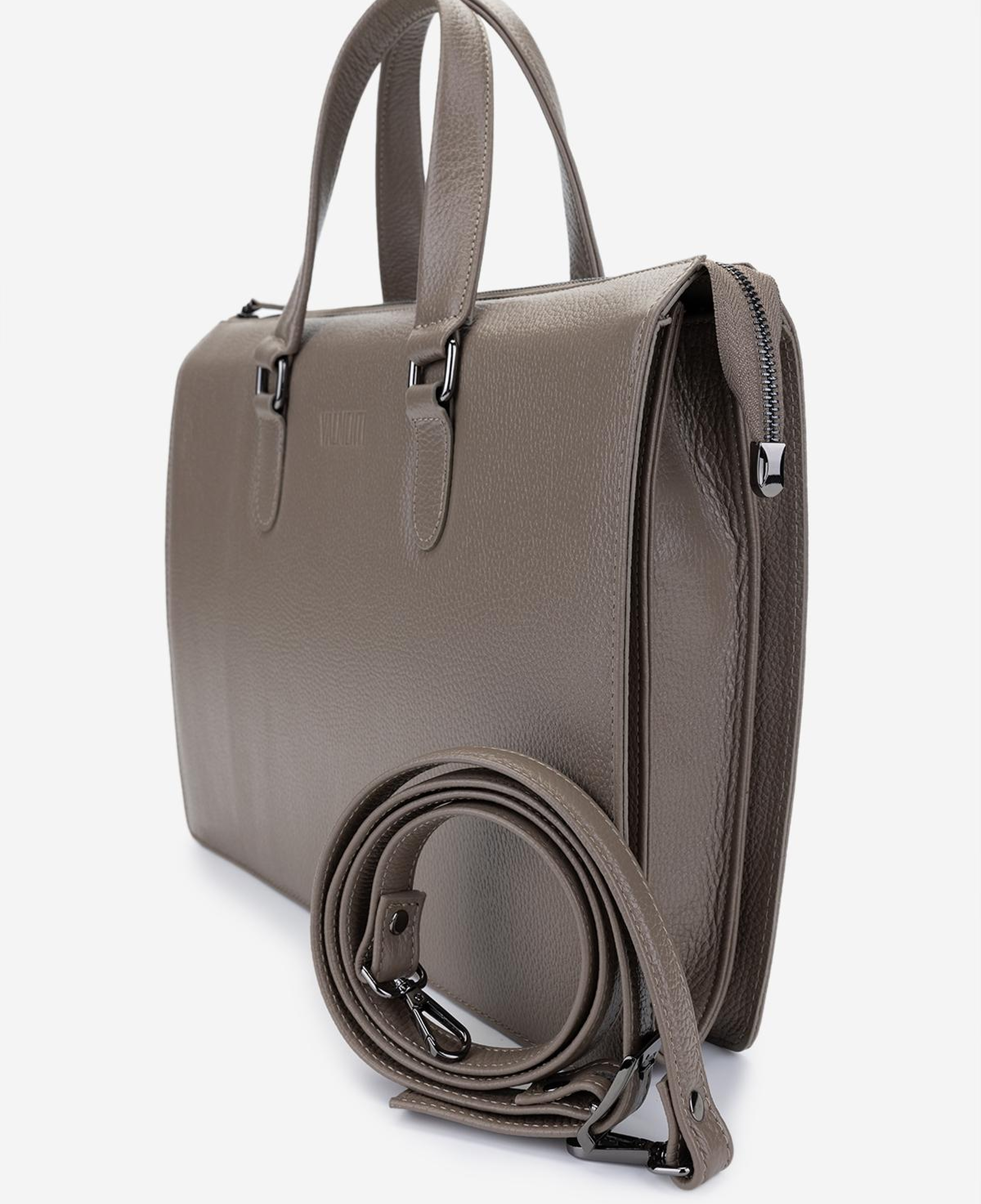 Valmenti Erkek Hakiki Deri Vizon Floter Evrak Çantası