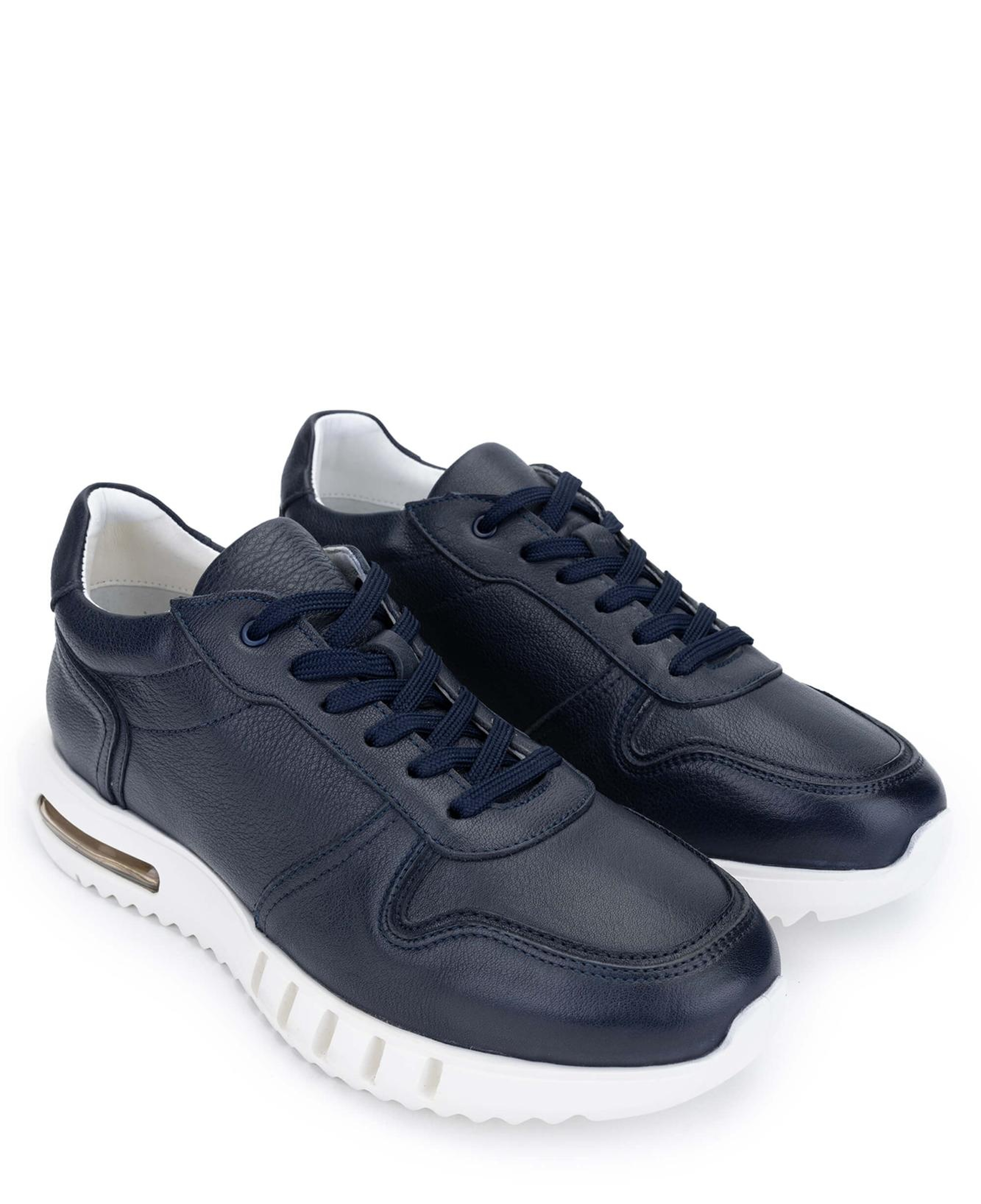 Tamer Tanca Erkek Hakiki Deri Lacivert Sneakers & Spor Ayakkabı