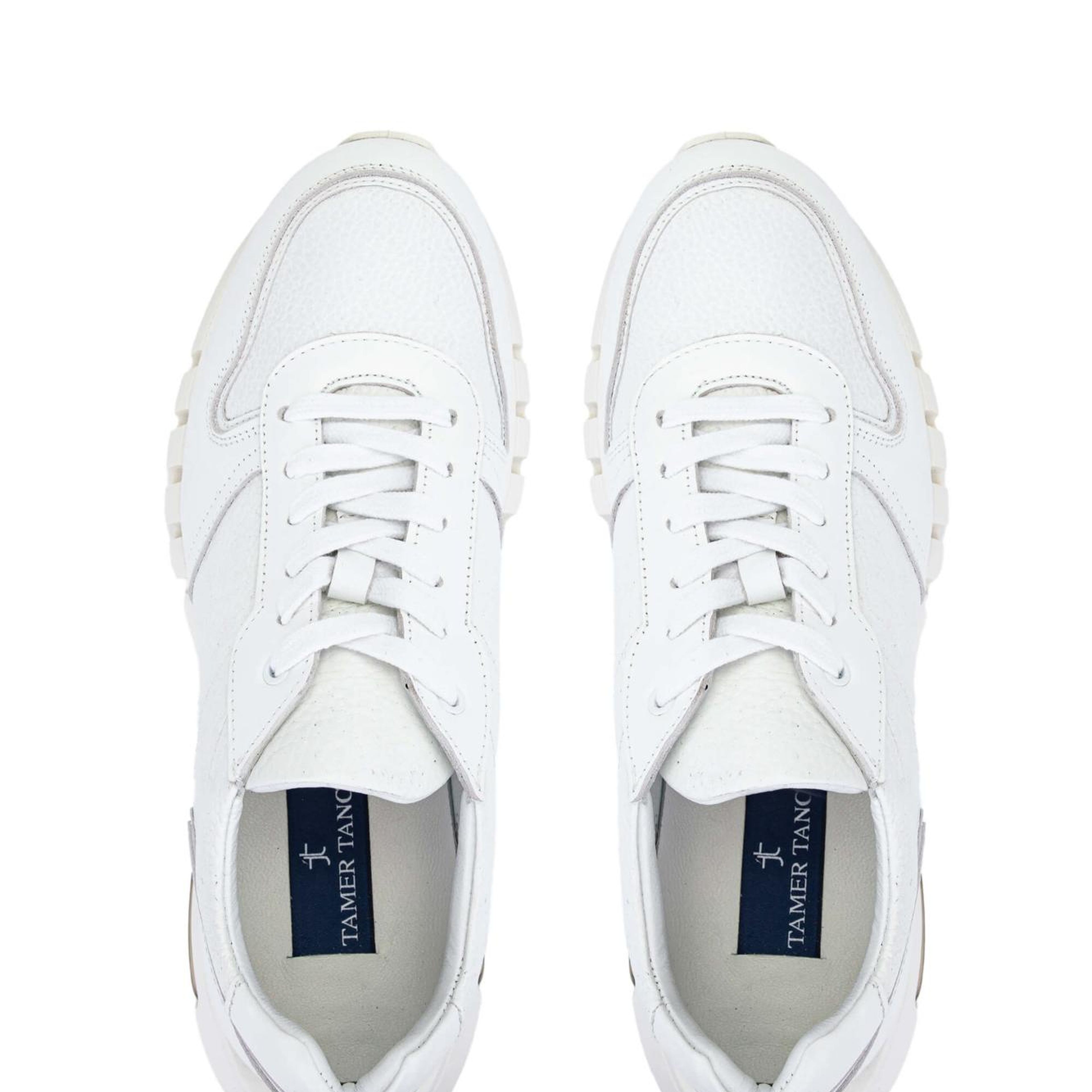 Tamer Tanca Erkek Hakiki Deri Beyaz Sneakers & Spor Ayakkabı