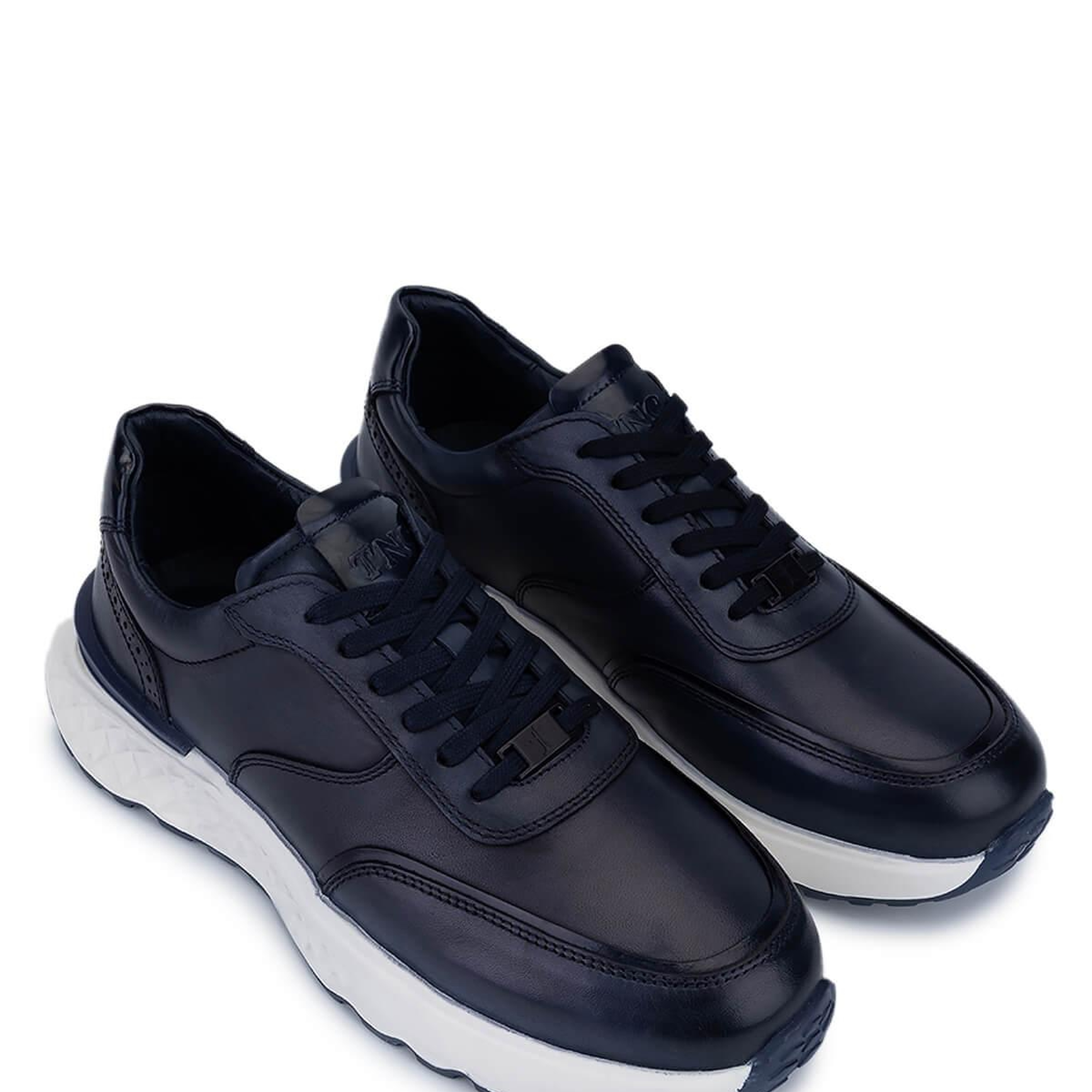 Tamer Tanca Erkek Hakiki Deri Lacivert Sneakers & Spor Ayakkabı