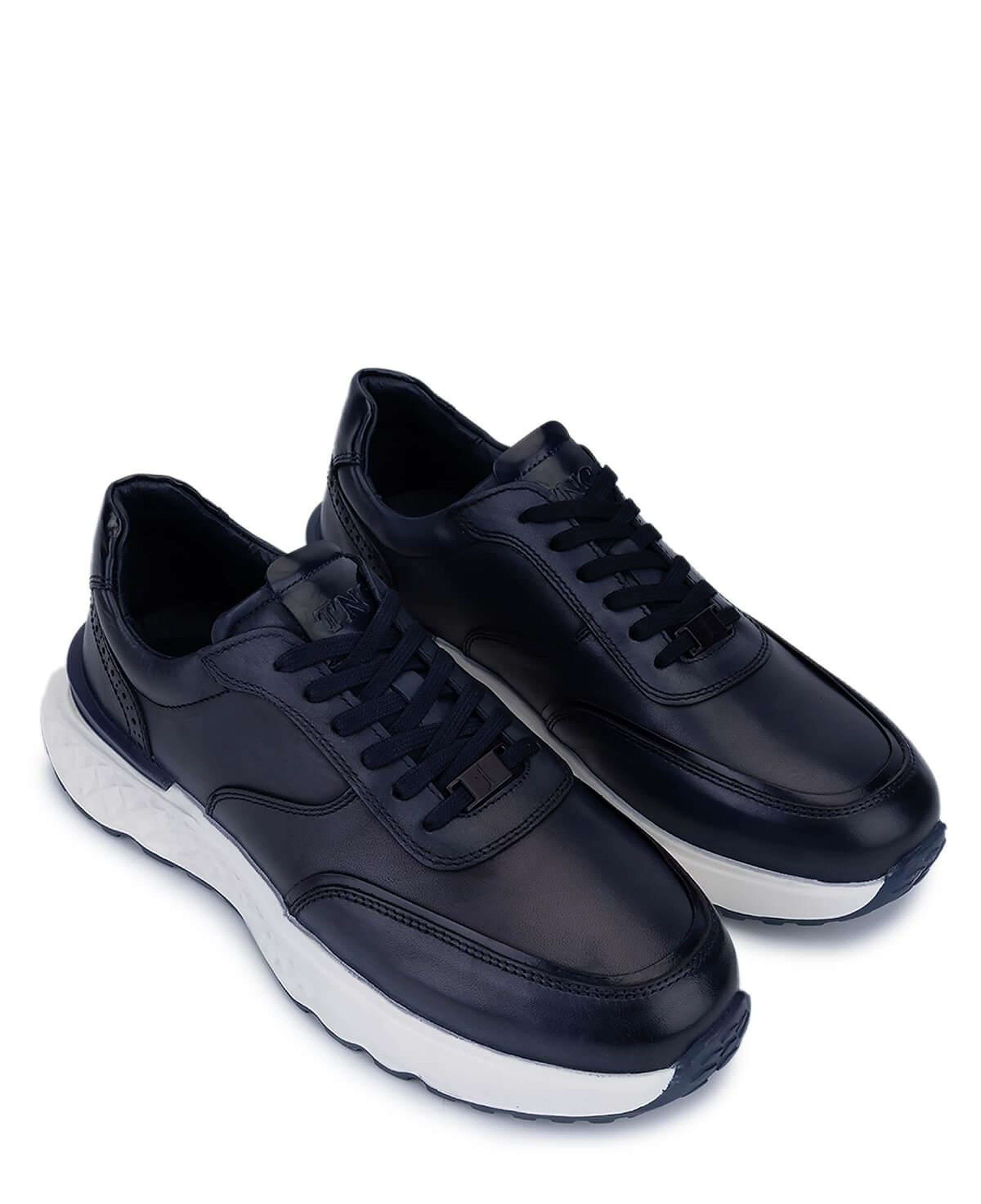 Tamer Tanca Erkek Hakiki Deri Lacivert Sneakers & Spor Ayakkabı