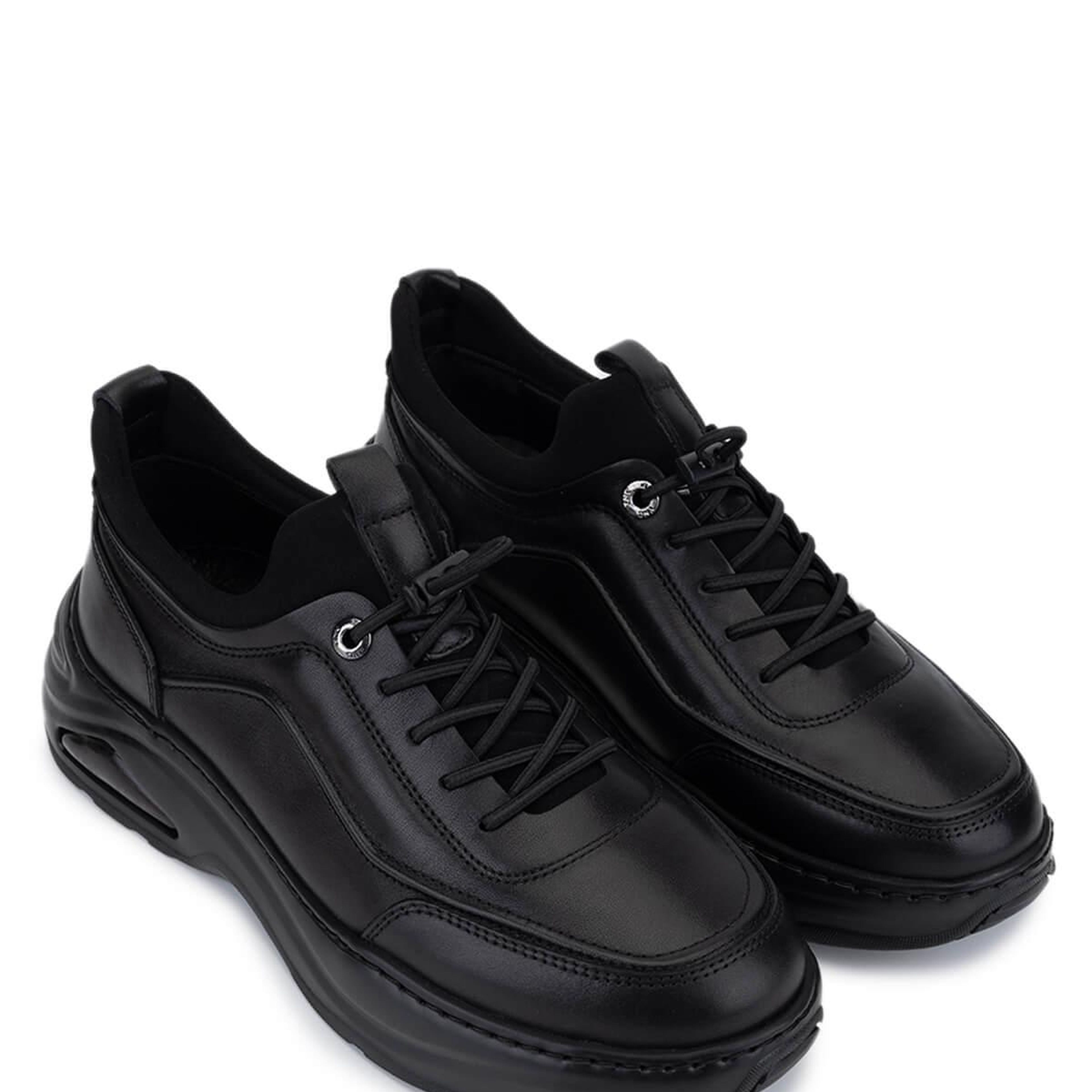 Tamer Tanca Erkek Hakiki Deri Siyah Sneakers & Spor Ayakkabı