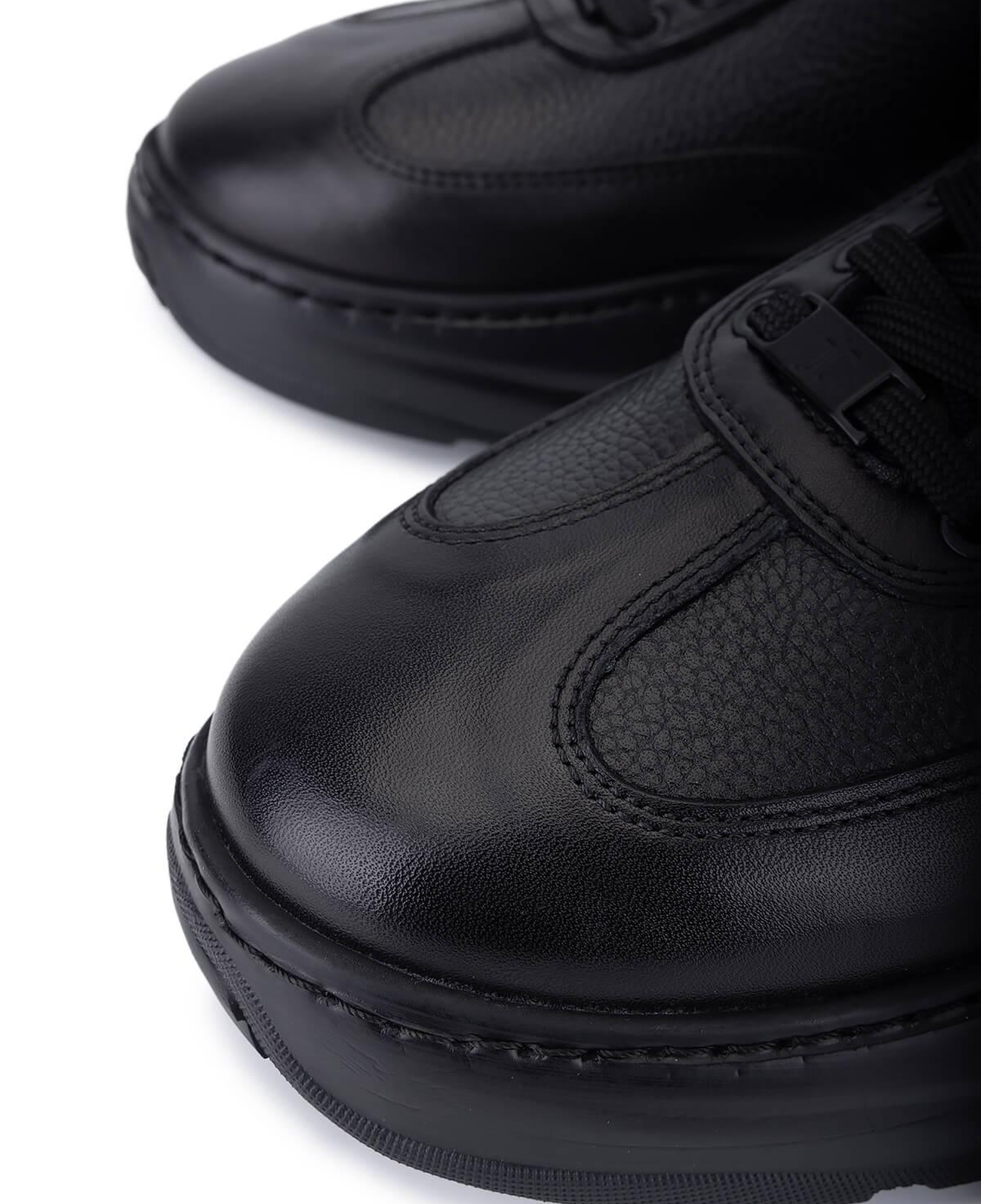 Tamer Tanca Erkek Hakiki Deri Siyah Sneakers & Spor Ayakkabı