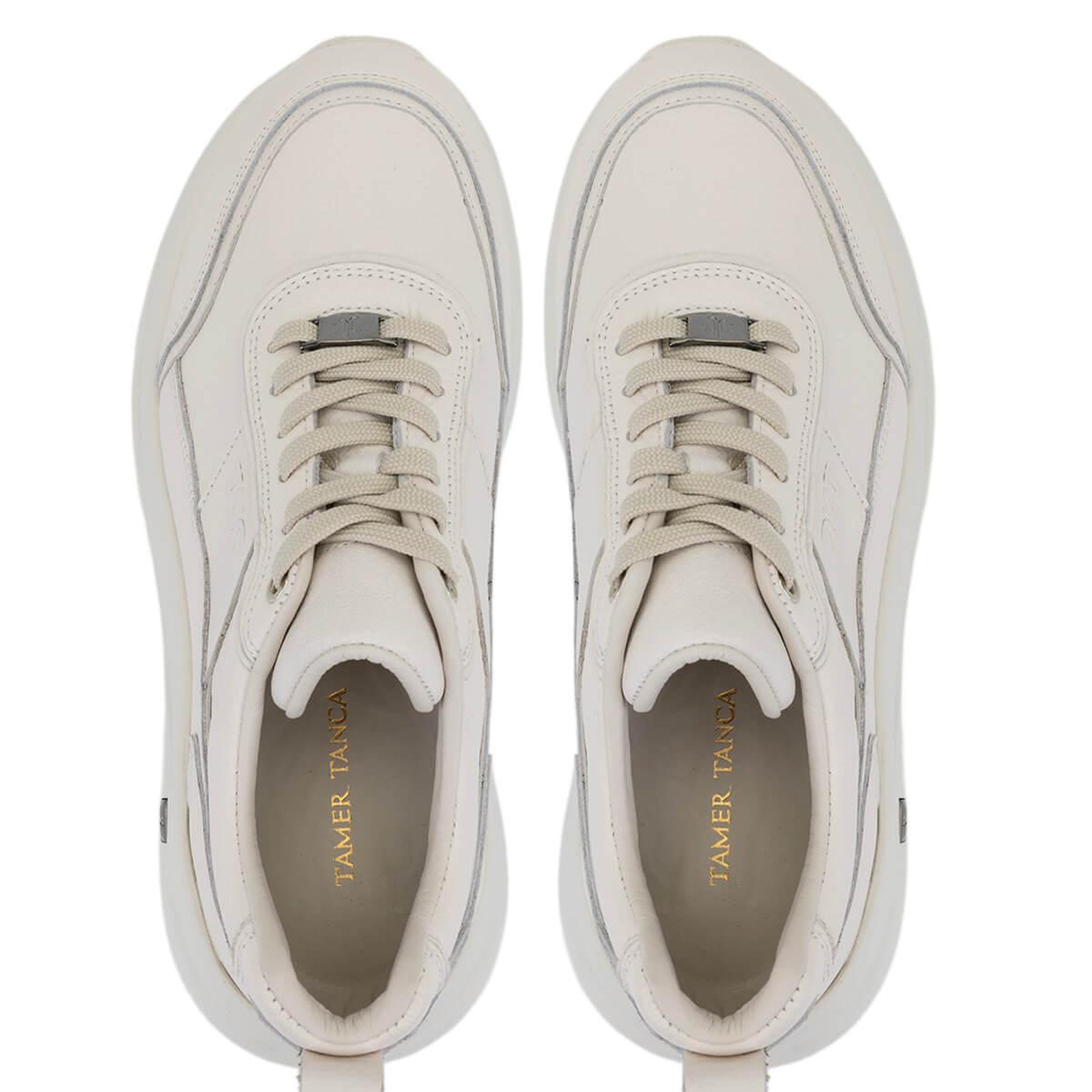 Tamer Tanca Erkek Hakiki Deri Beyaz Sneakers & Spor Ayakkabı