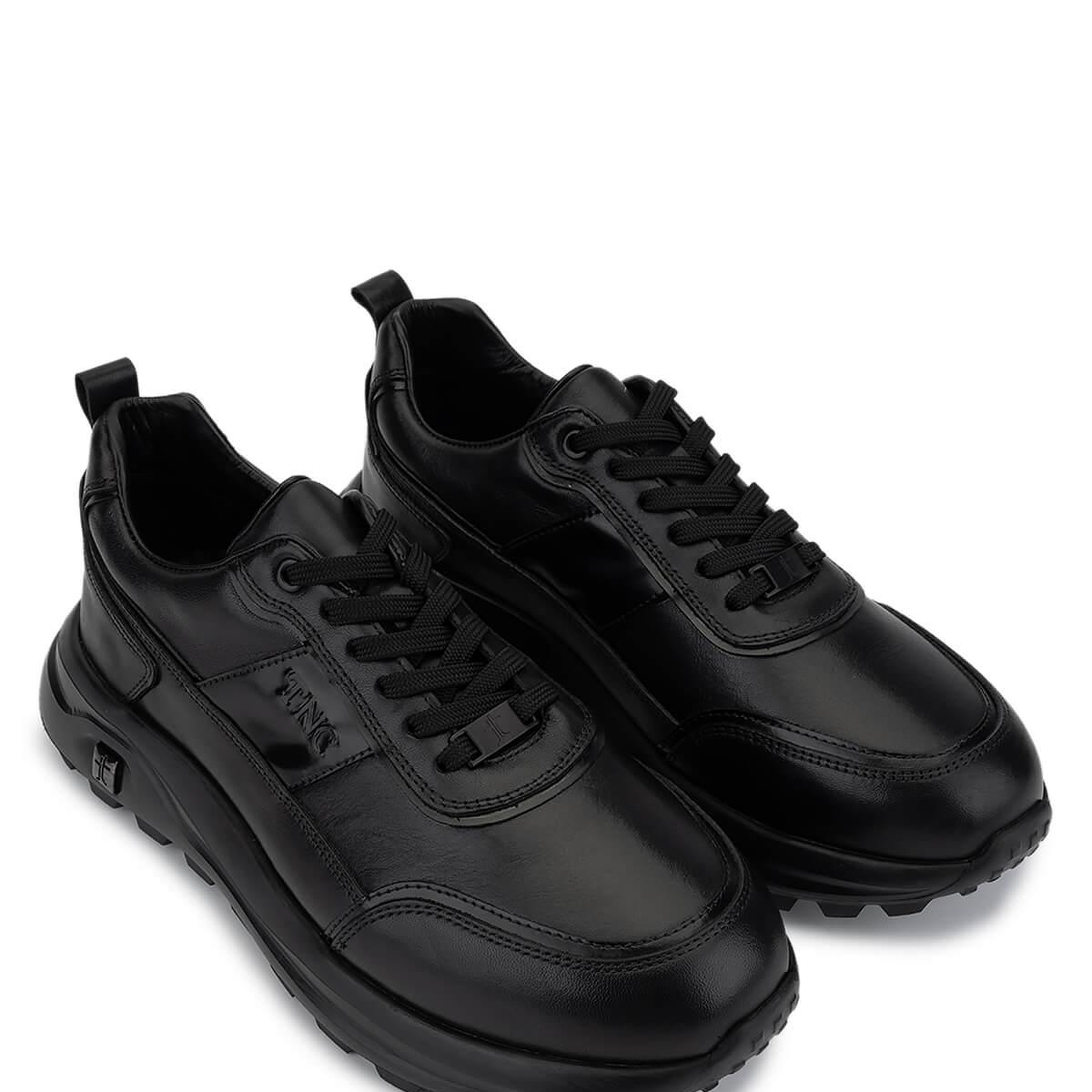 Tamer Tanca Erkek Hakiki Deri Siyah Sneakers & Spor Ayakkabı