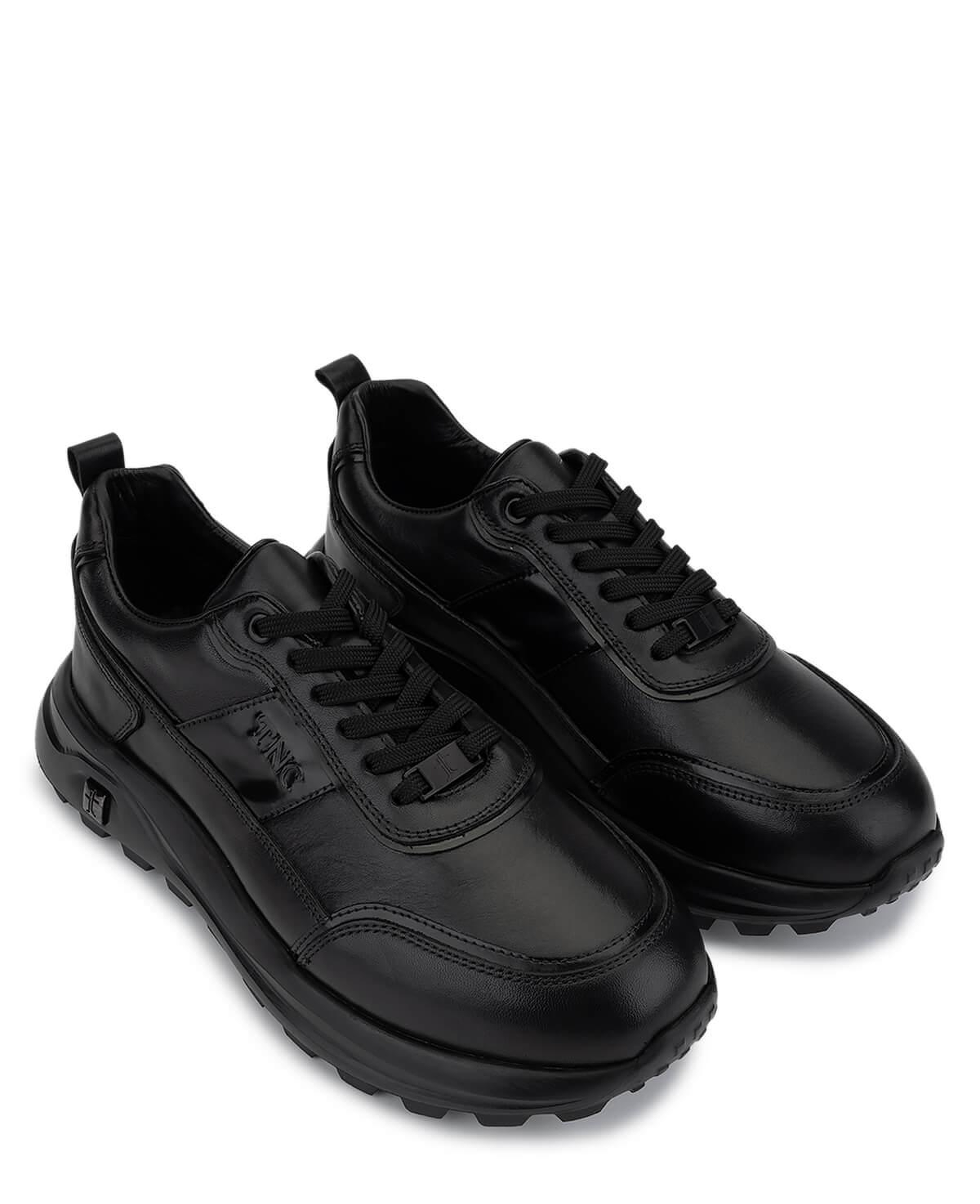 Tamer Tanca Erkek Hakiki Deri Siyah Sneakers & Spor Ayakkabı