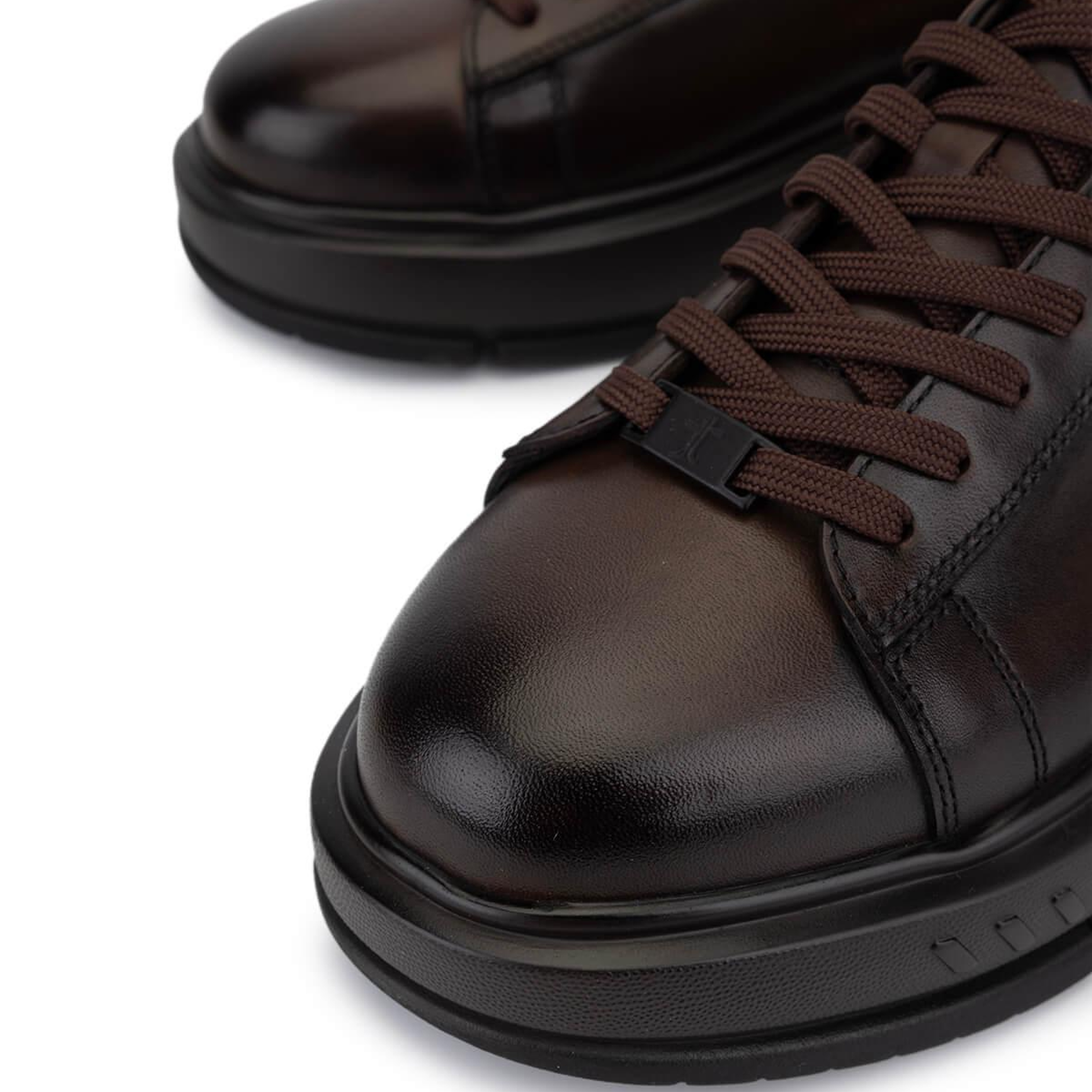 Tamer Tanca Erkek Hakiki Deri Kahverengi Sneakers & Spor Ayakkabı