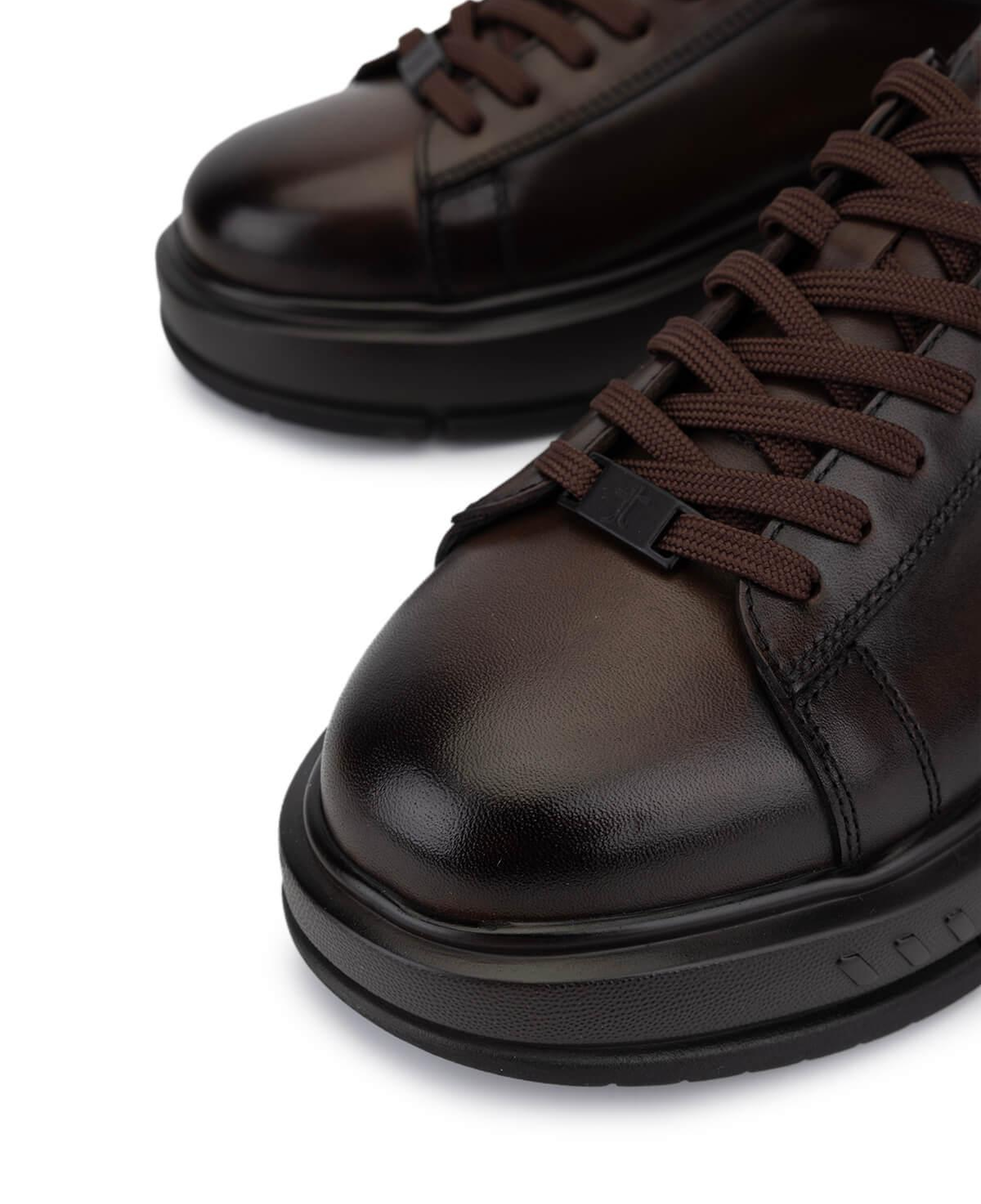 Tamer Tanca Erkek Hakiki Deri Kahverengi Sneakers & Spor Ayakkabı