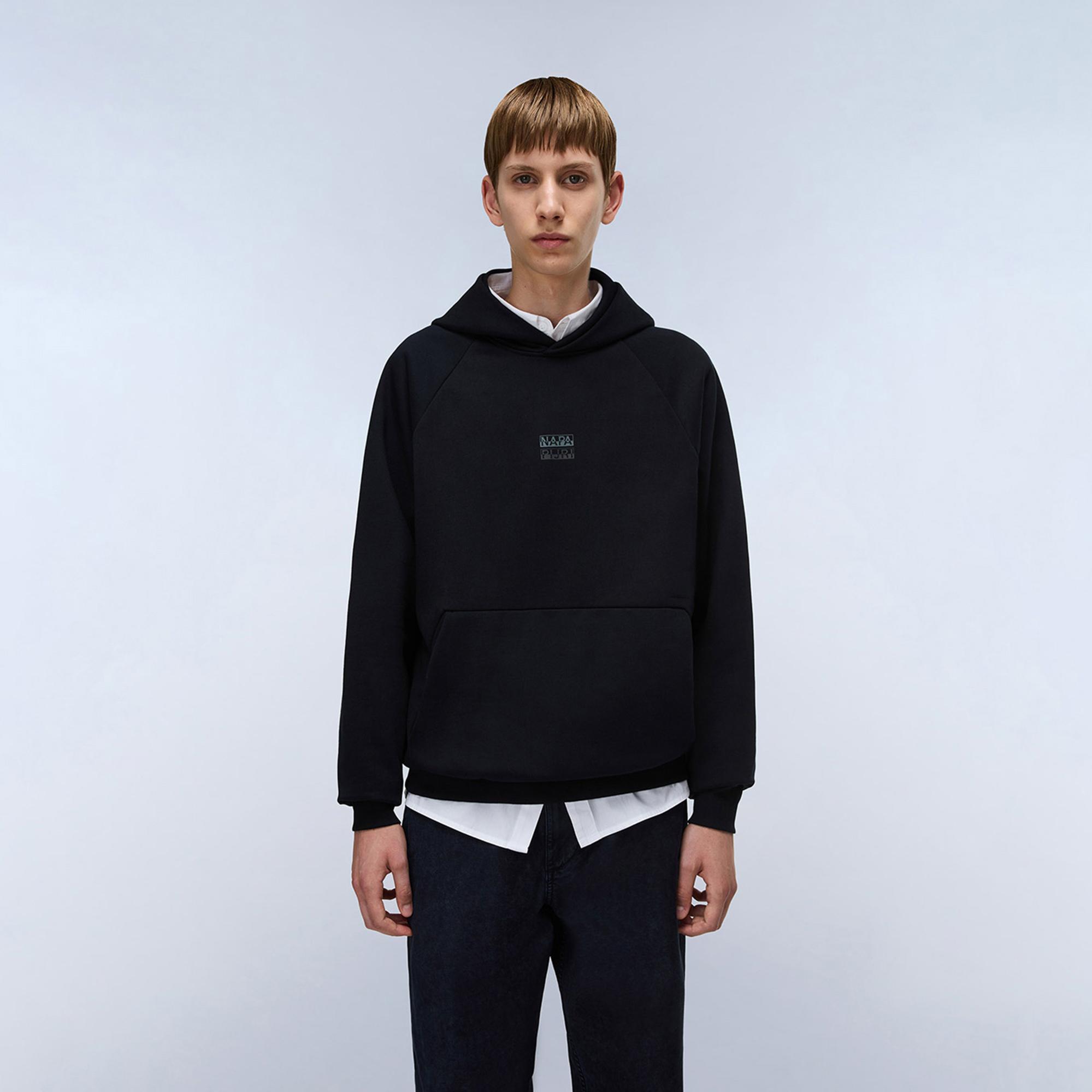 Napapijri B-Elevated Logo Erkek Siyah Sweatshirt