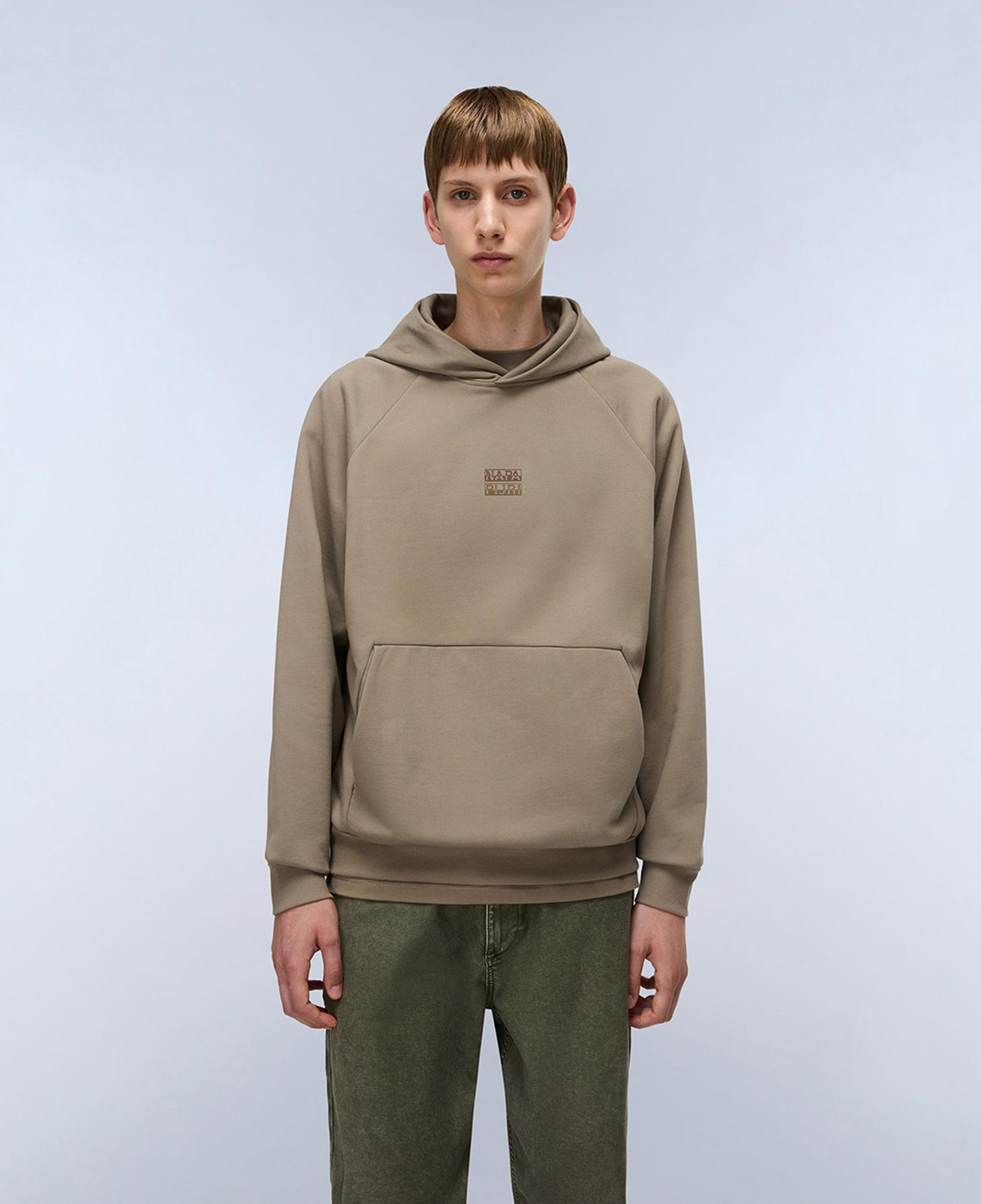 Napapijri B-Elevated Logo Erkek Kahverengi Sweatshirt