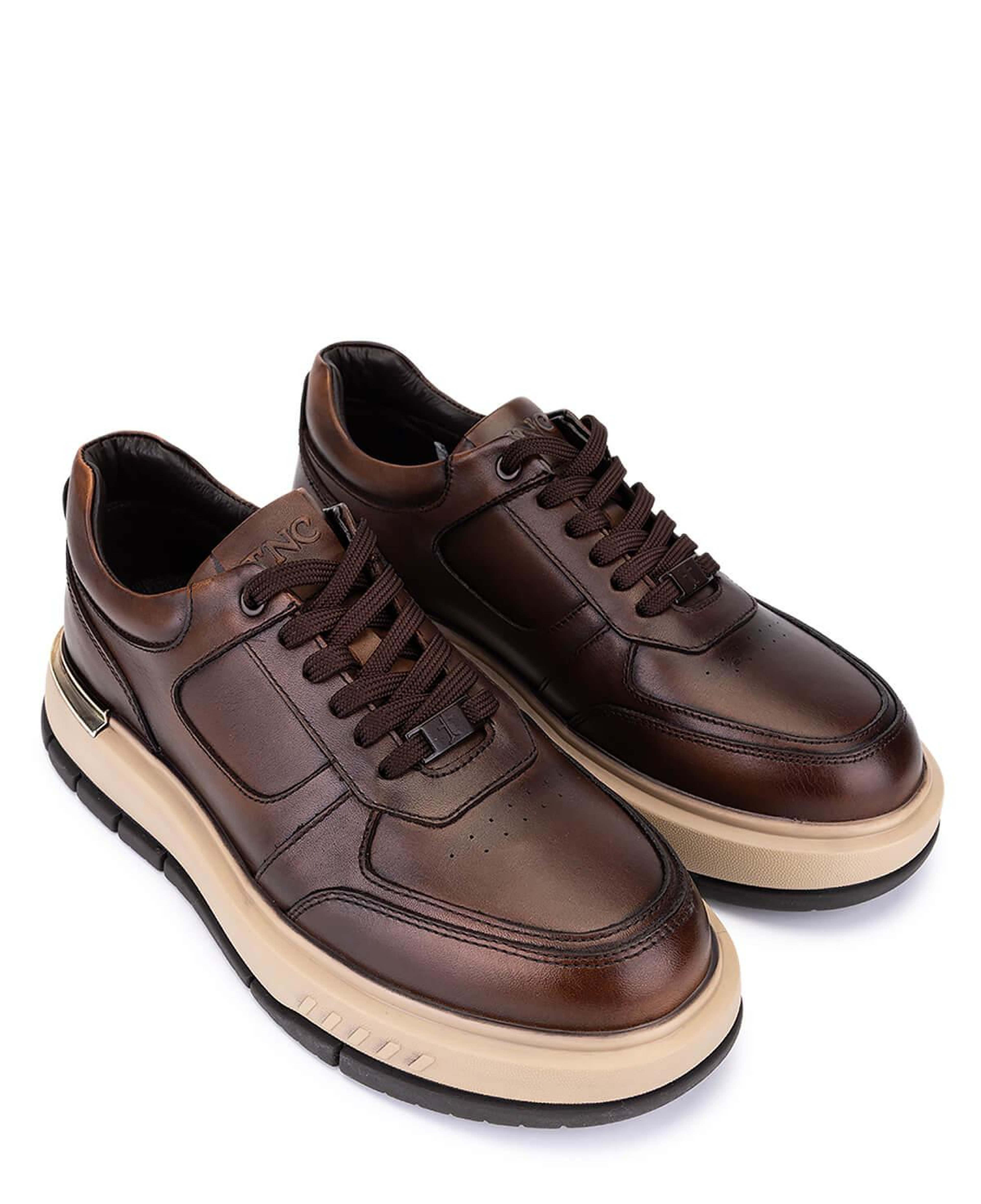 Tamer Tanca Erkek Hakiki Deri Taba Sneakers & Spor Ayakkabı