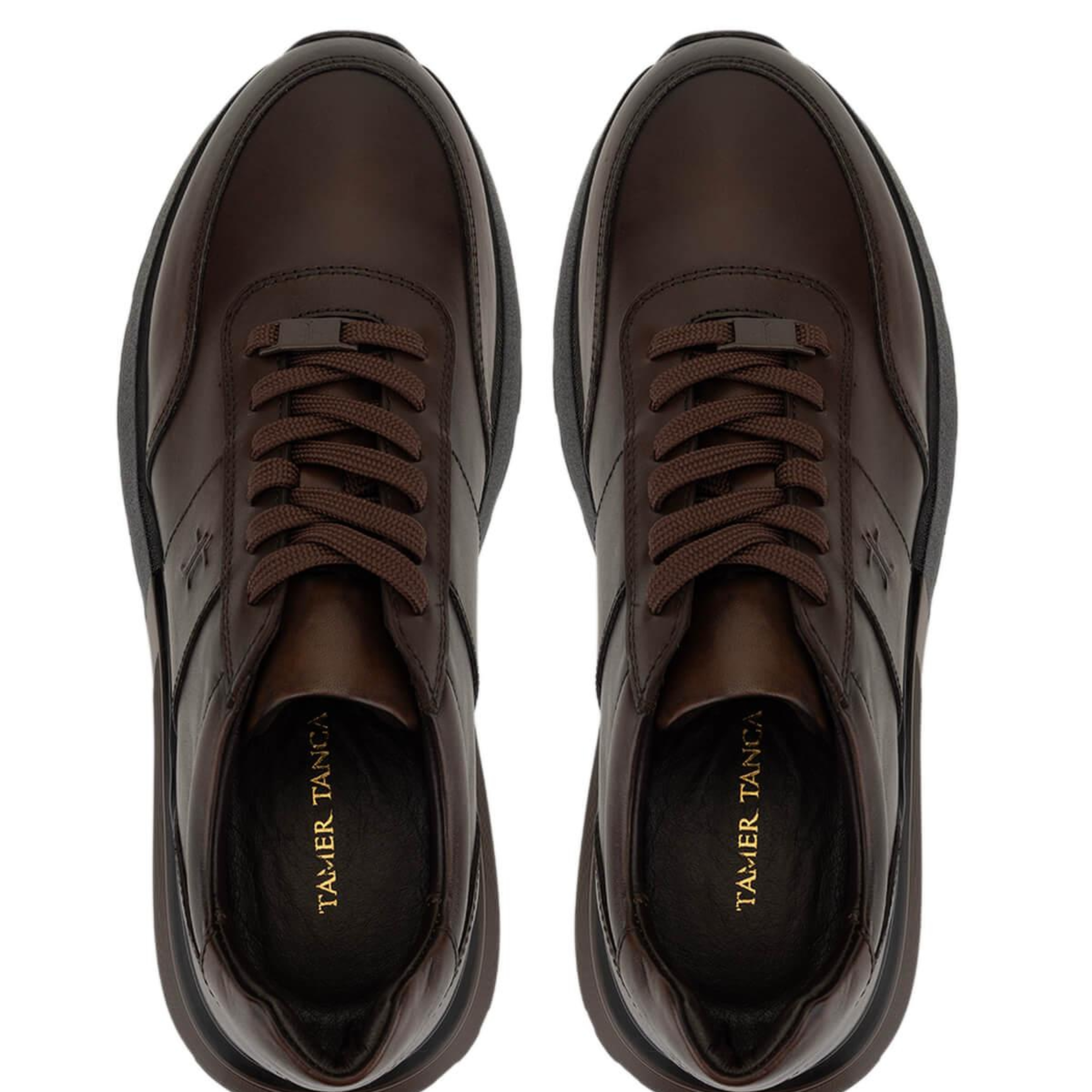 Tamer Tanca Erkek Hakiki Deri Kahverengi Sneakers & Spor Ayakkabı