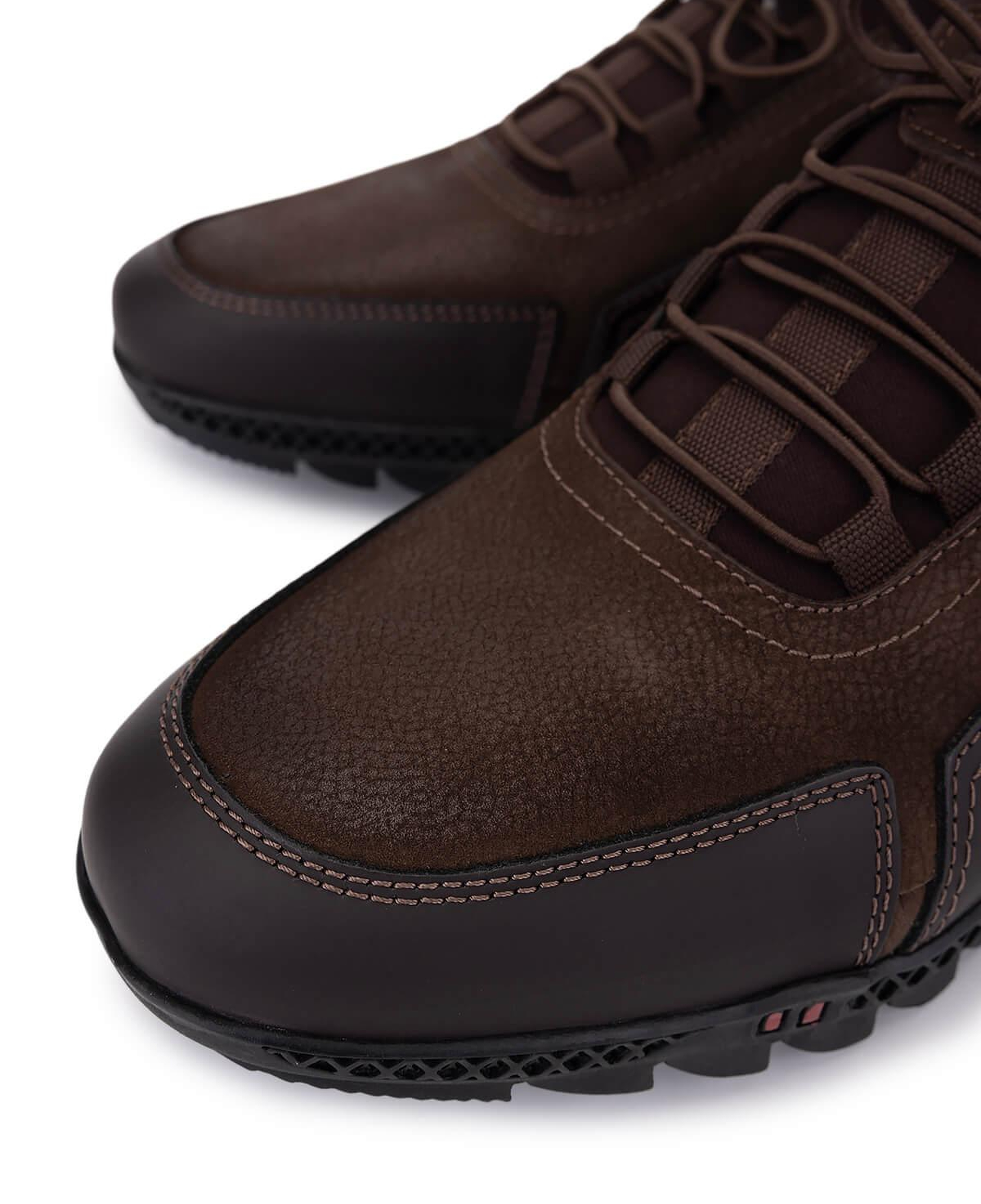 Tamer Tanca Erkek Hakiki Deri Kahverengi Nubuk Sneakers & Spor Ayakkabı