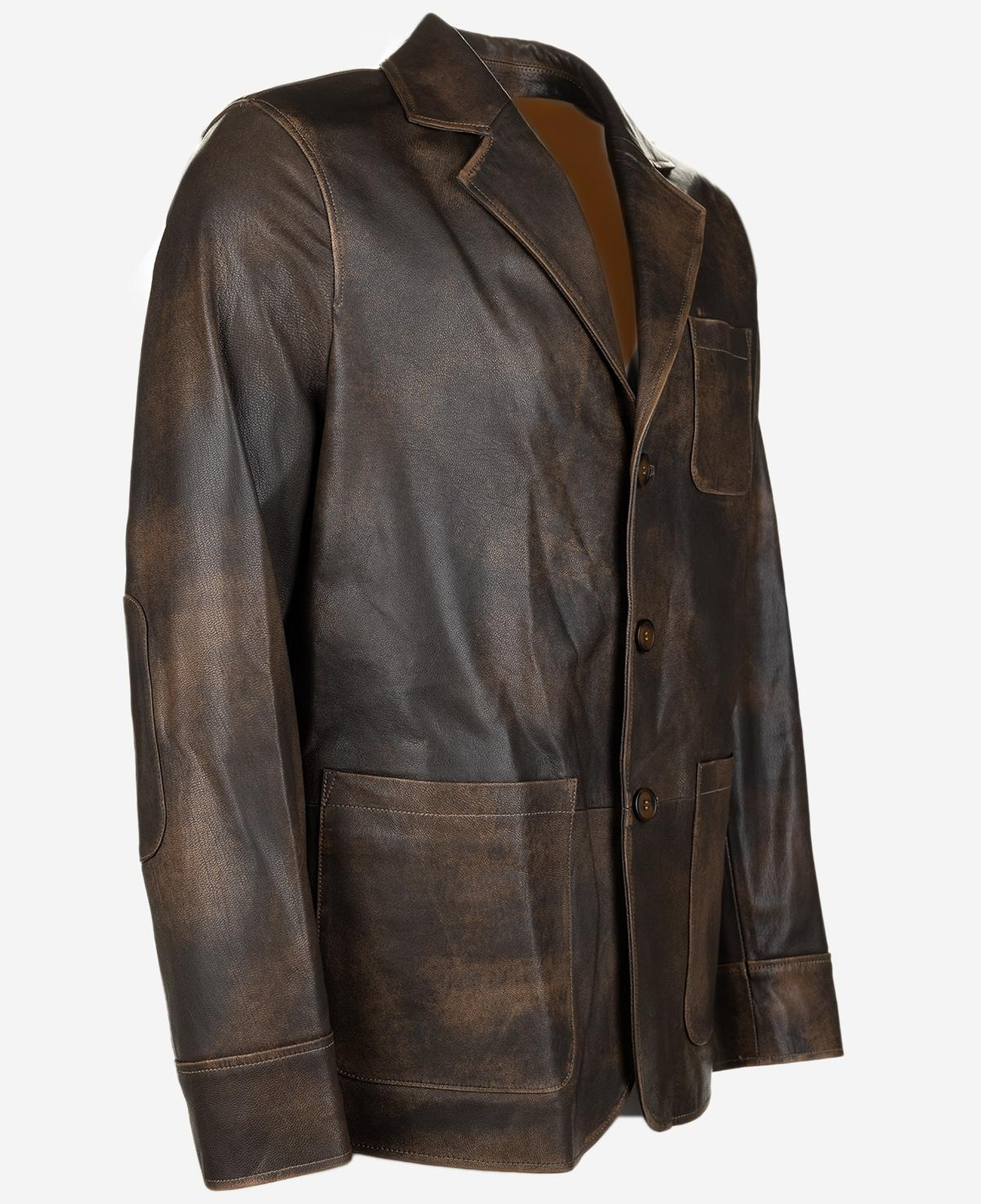 Valmenti Erkek Hakiki Deri Viski Eskitme Deri Mont