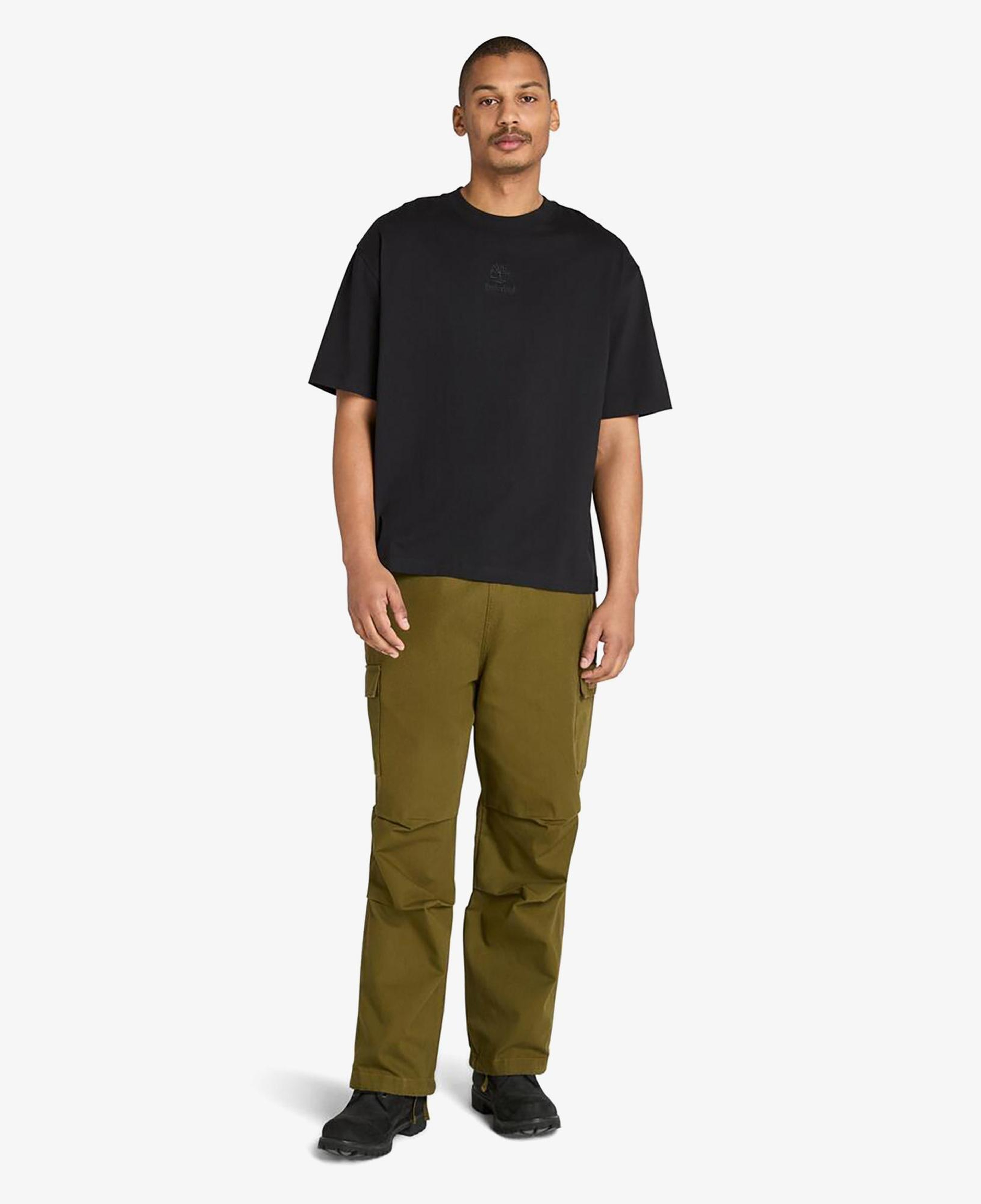 Timberland Hampthon Tonal Stack Logo Erkek Siyah T-Shirt
