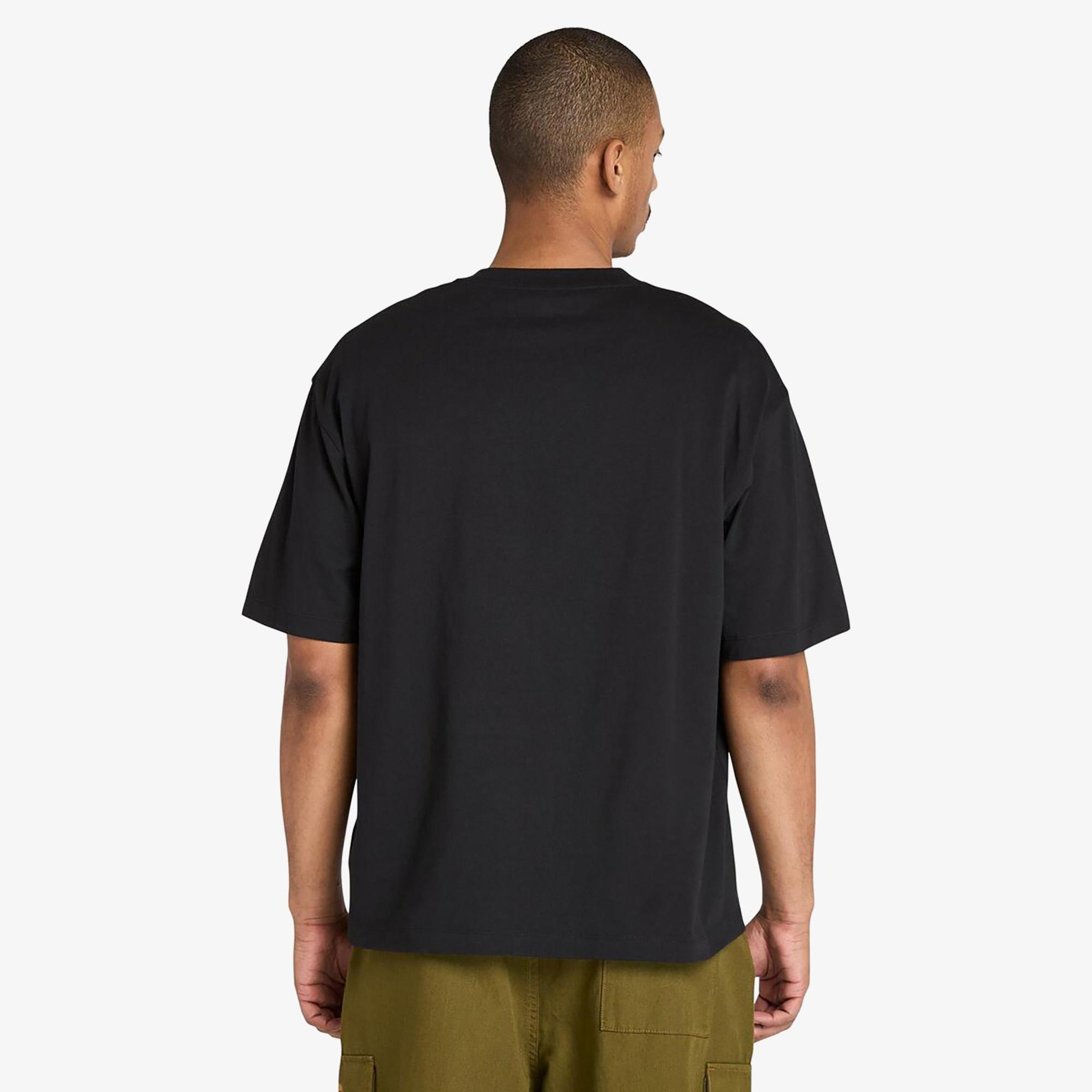 Timberland Hampthon Tonal Stack Logo Erkek Siyah T-Shirt