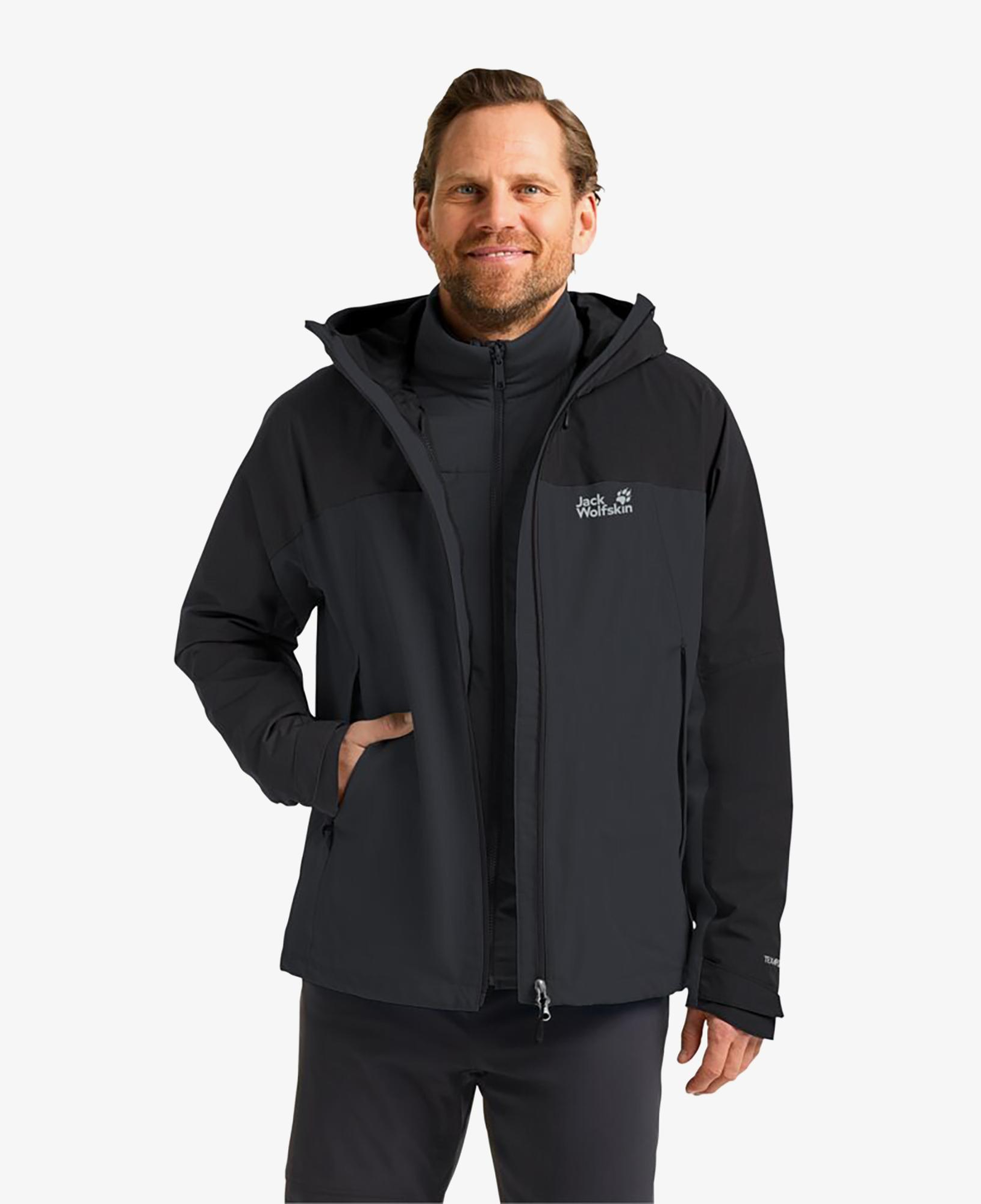 Jack Wolfskin Wild Places 3in2 Erkek Gri Ceket