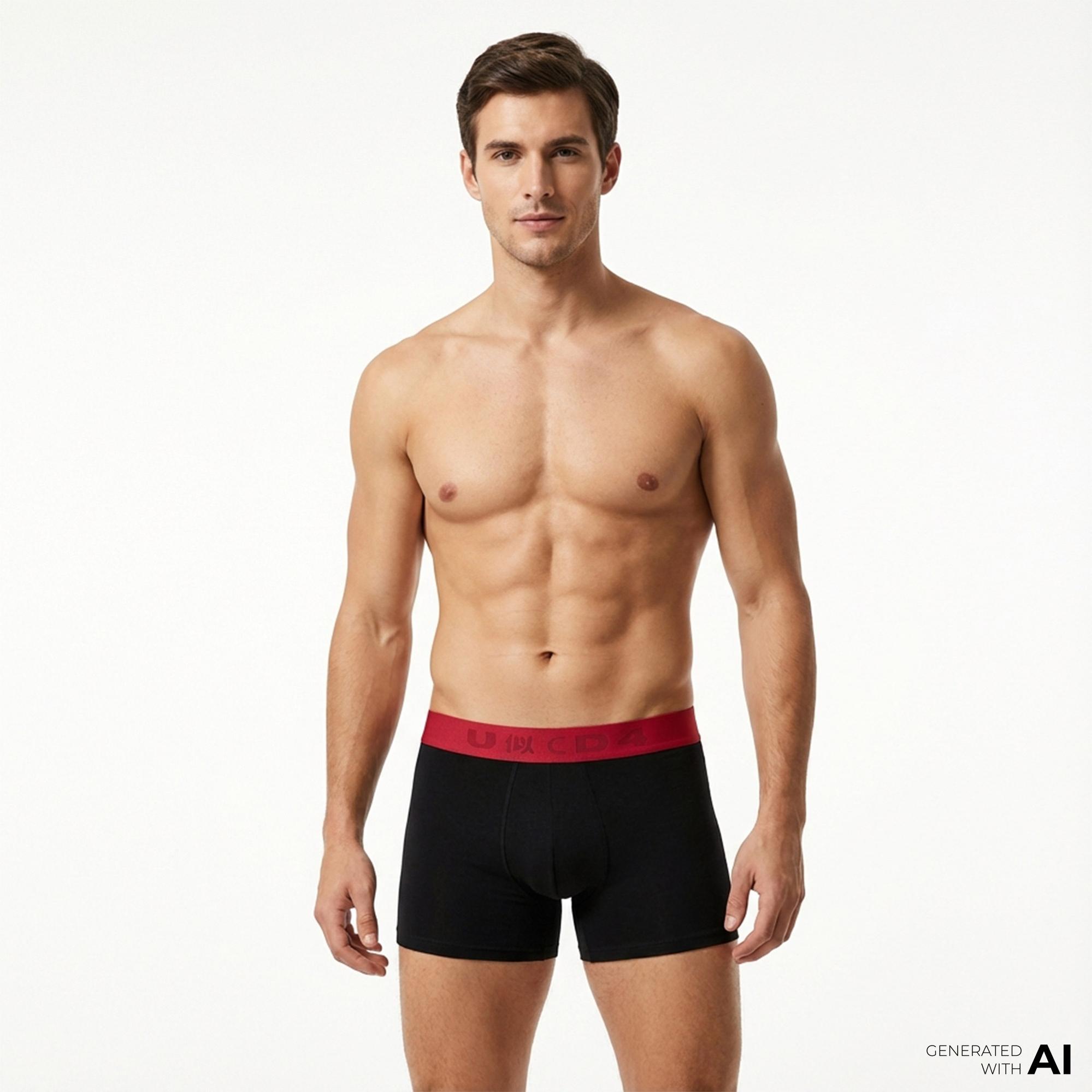 UNITED4 Classic Erkek Siyah Boxer