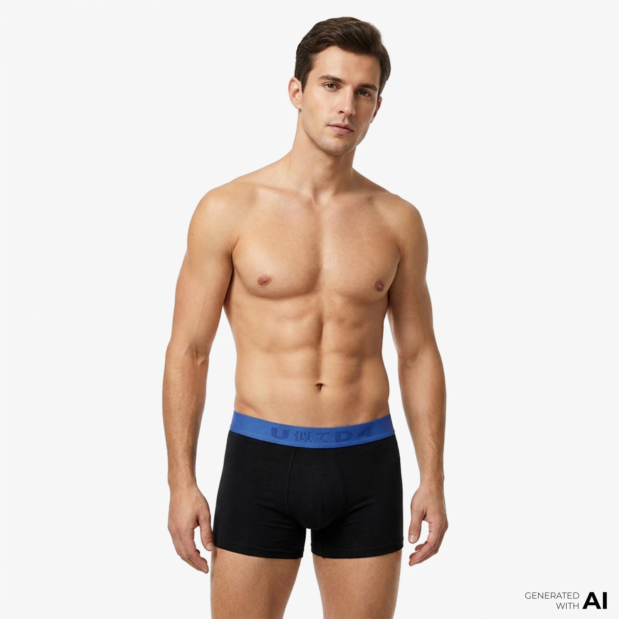 UNITED4 Classic Erkek Siyah Boxer