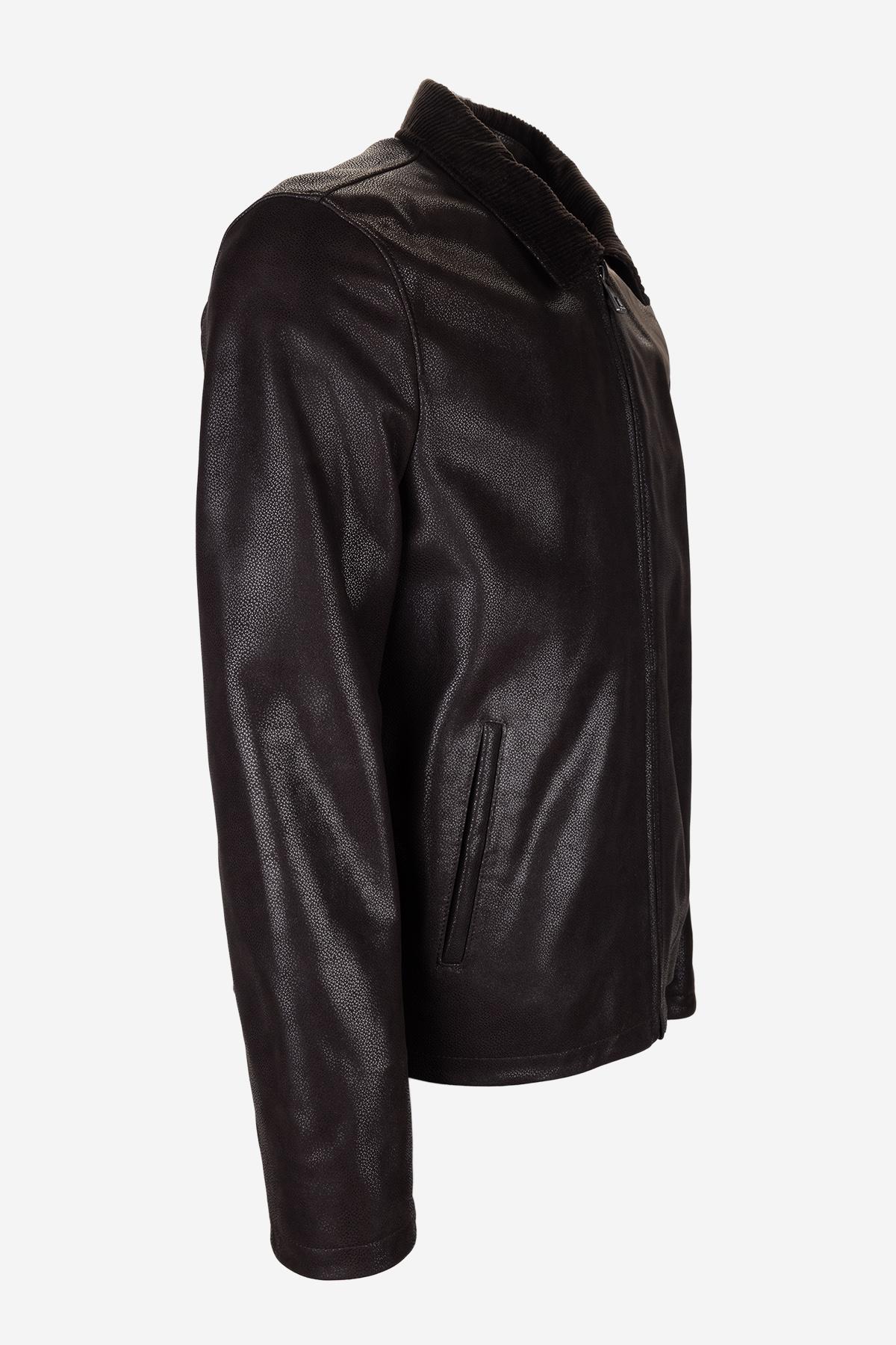 Valmenti Erkek Hakiki Deri Kahverengi Deri Mont