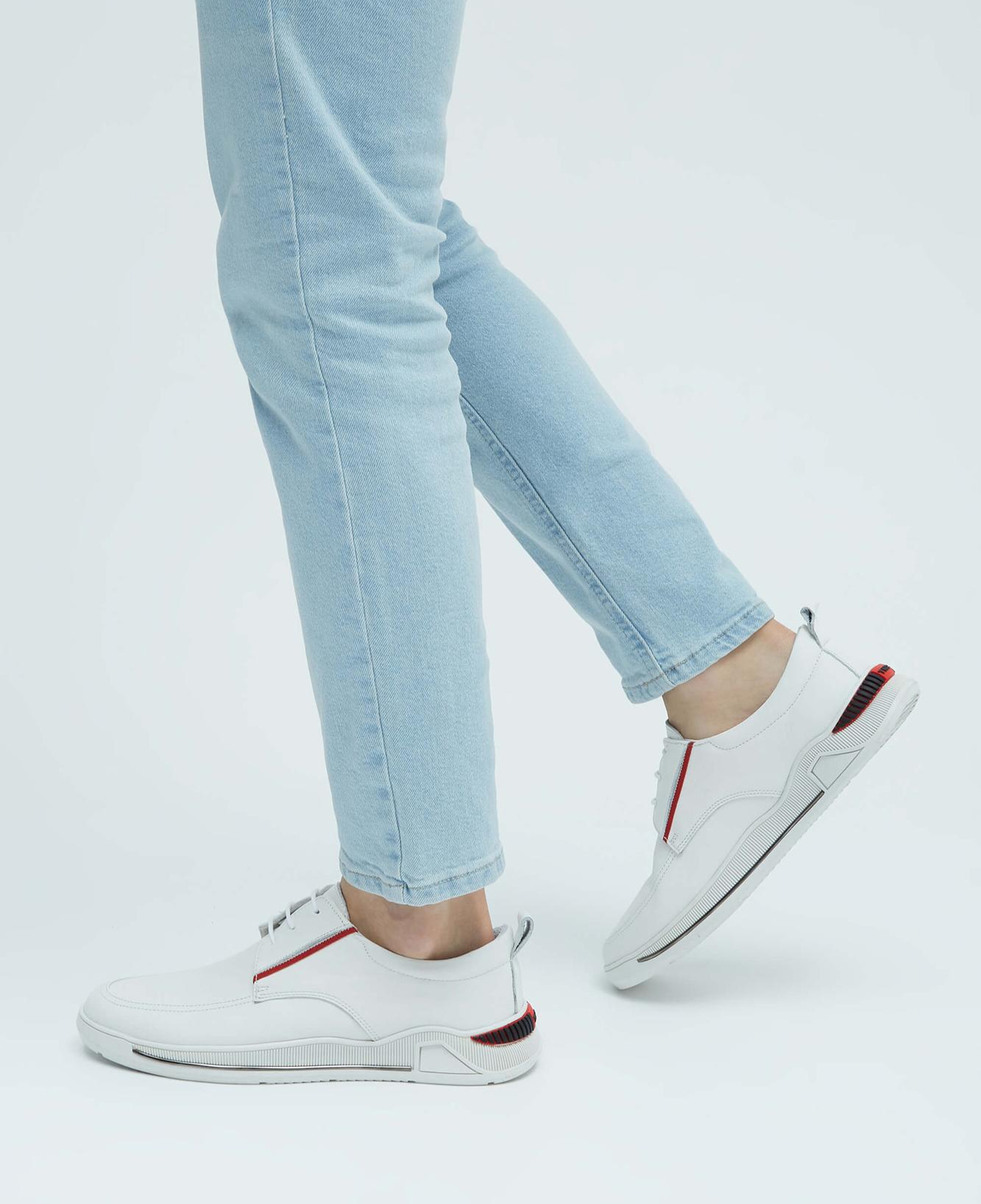 Tamer Tanca Erkek Hakiki Deri Kırık Beyaz Sneakers & Spor Ayakkabı