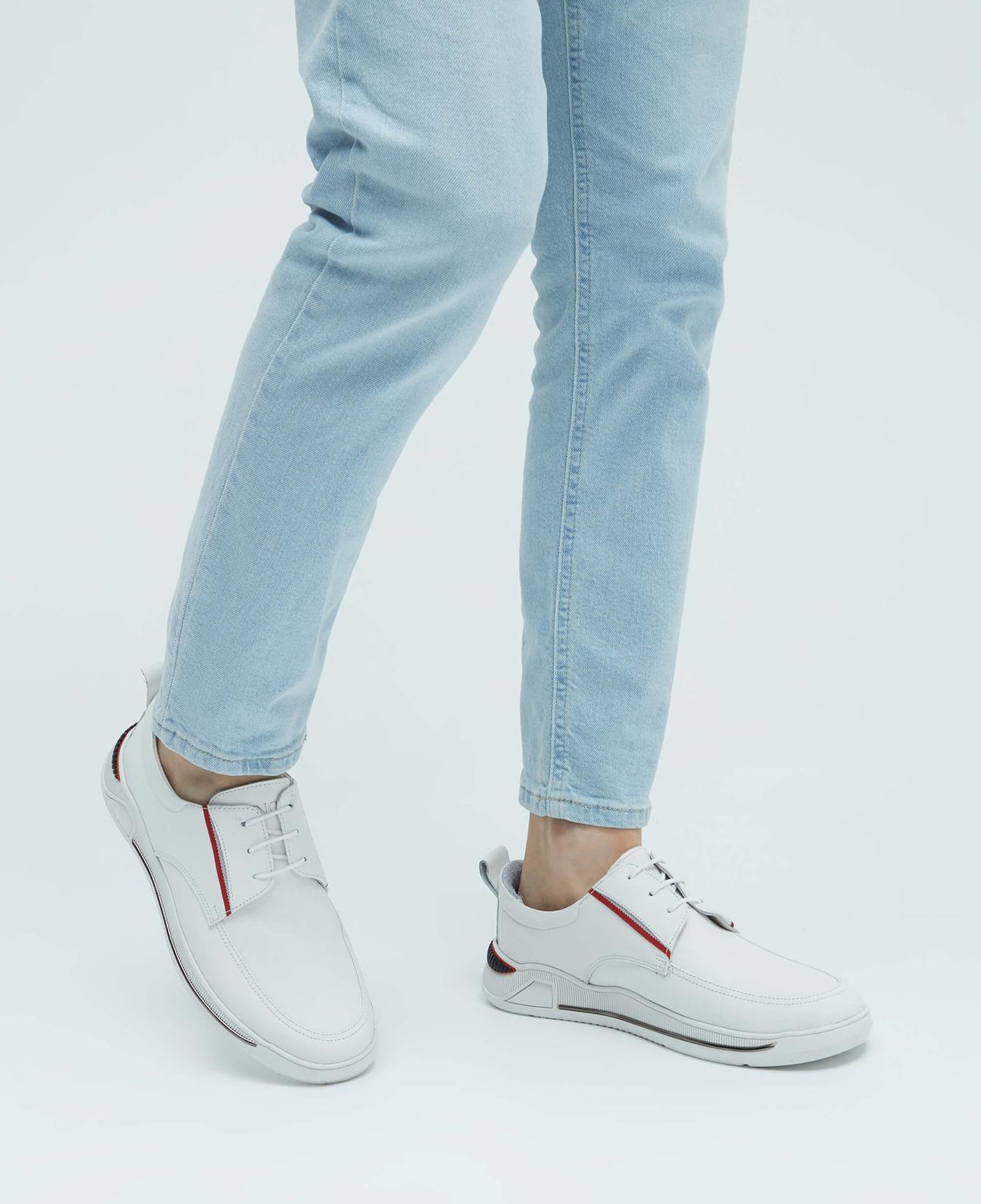 Tamer Tanca Erkek Hakiki Deri Kırık Beyaz Sneakers & Spor Ayakkabı