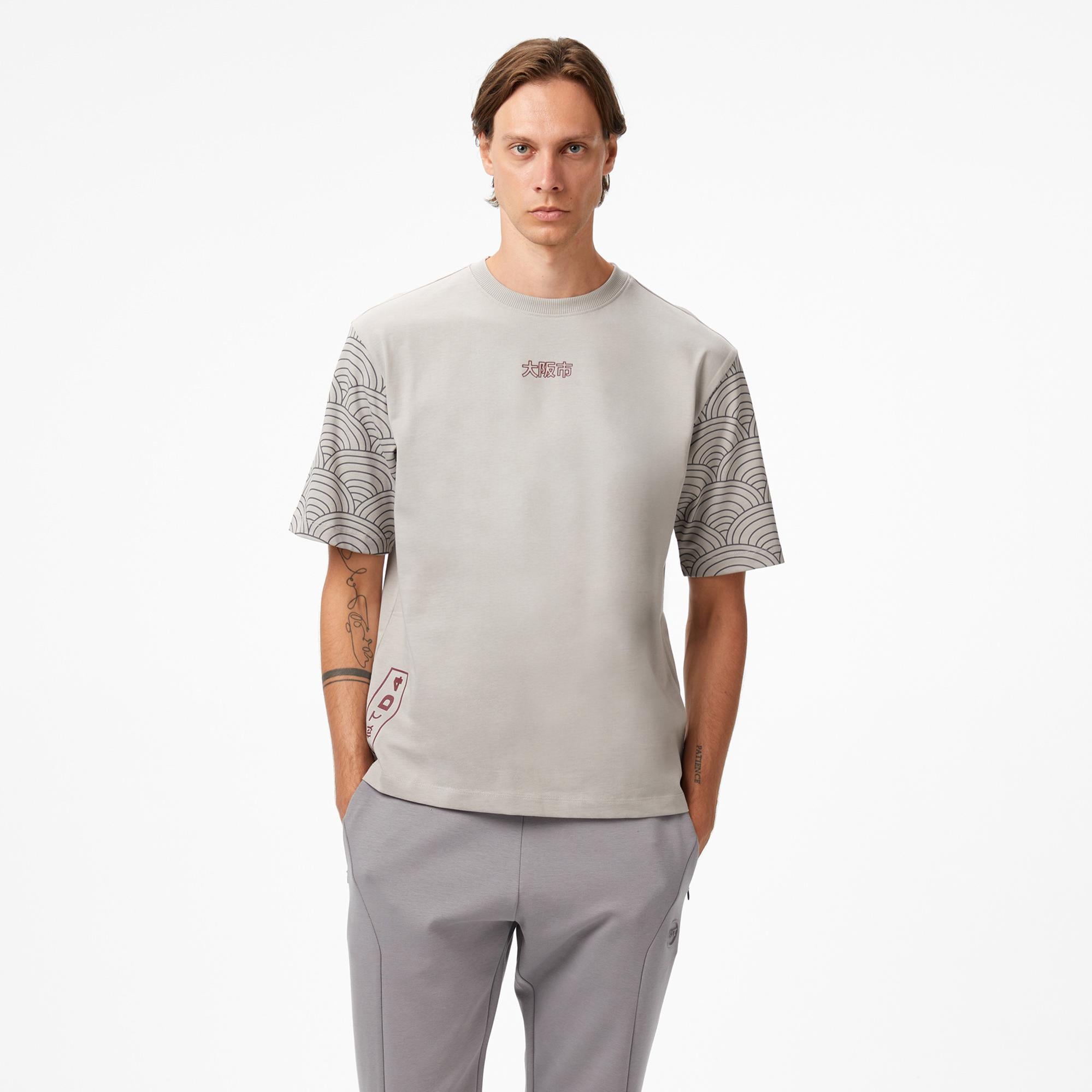 UNITED4 Erkek Gri T-Shirt